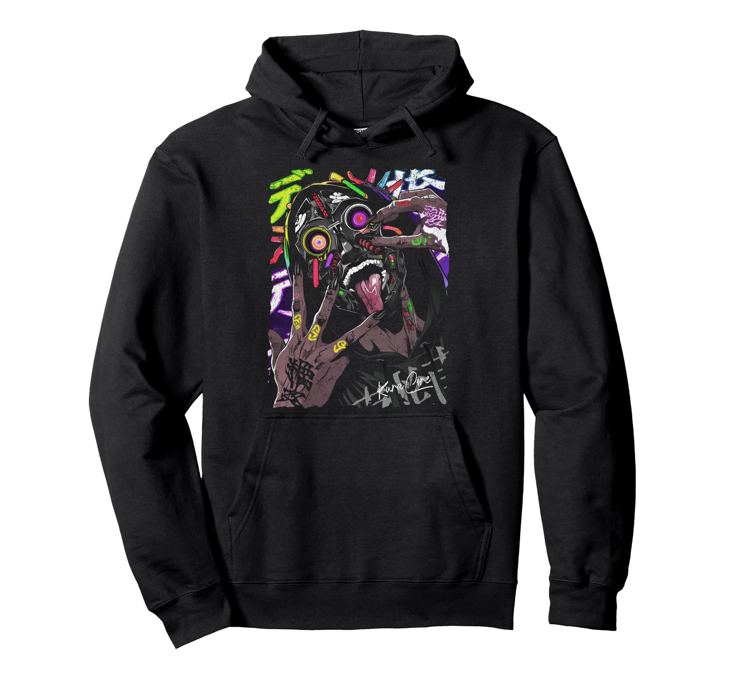 Japanese Streetwear Cyberpunk Y2K Hoodie - Aesthetic Graphic for Adults - T-Shirt, Sweatshirt, Hoodie