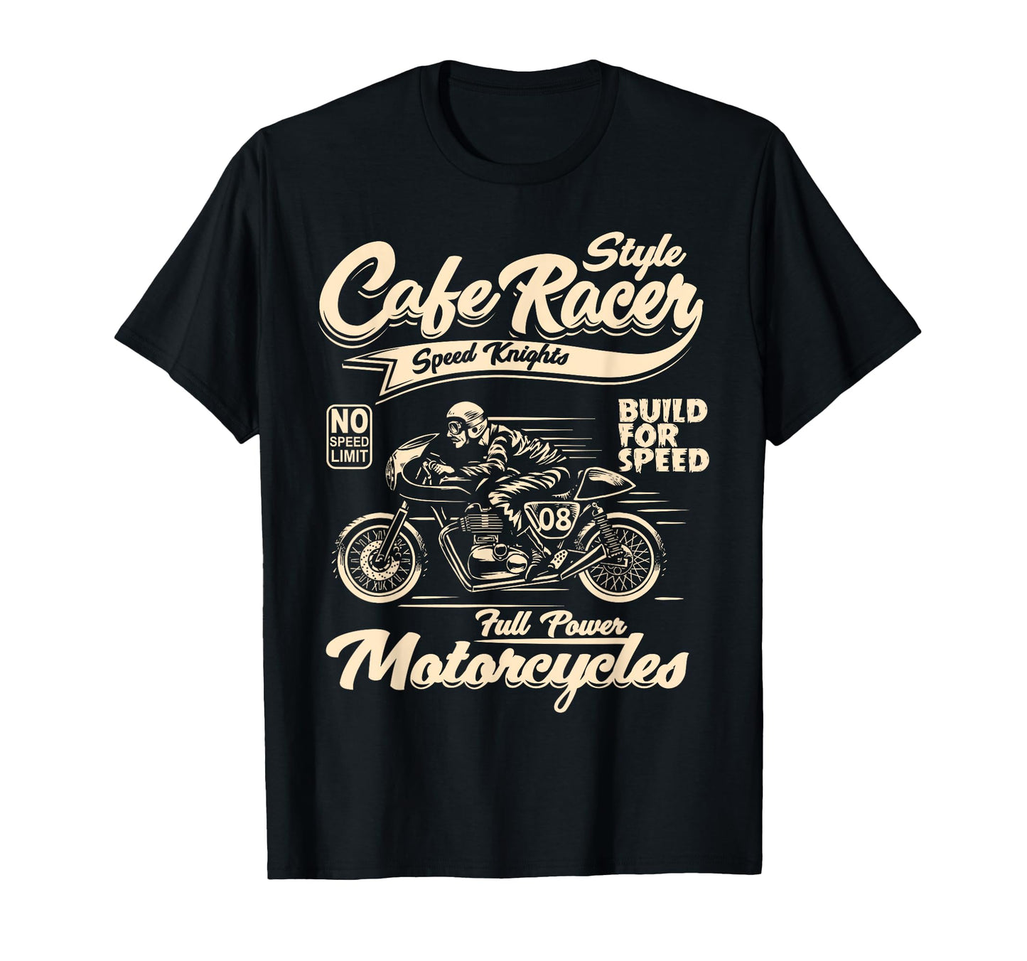 Motorcycle Biker Cafe Racer T-Shirt - Graphic Print for Adults - T-Shirt, Sweatshirt, Hoodie