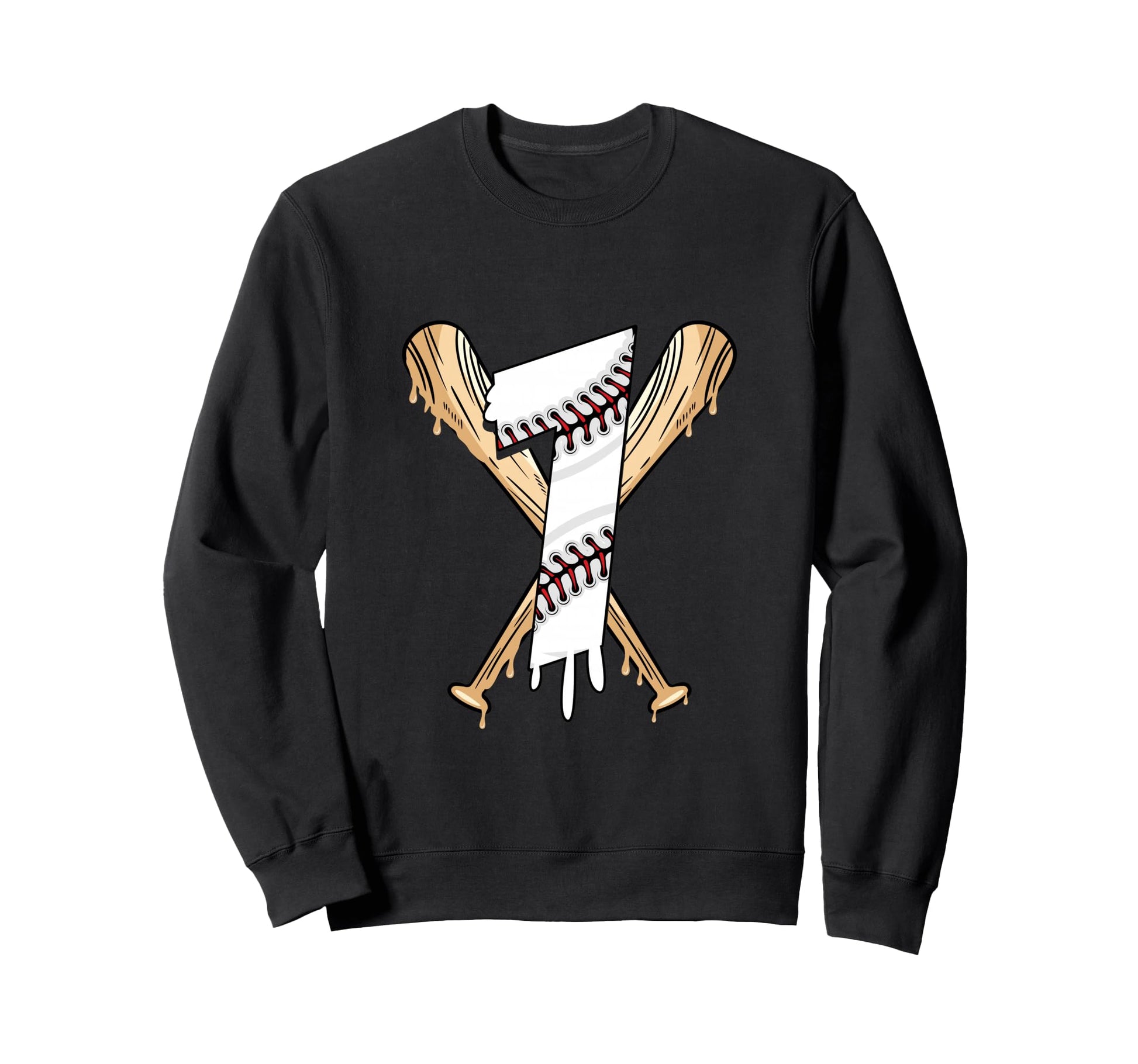 7Th Birthday Baseball Sweatshirt - Fun Novelty Design for Adults - T-Shirt, Sweatshirt, Hoodie