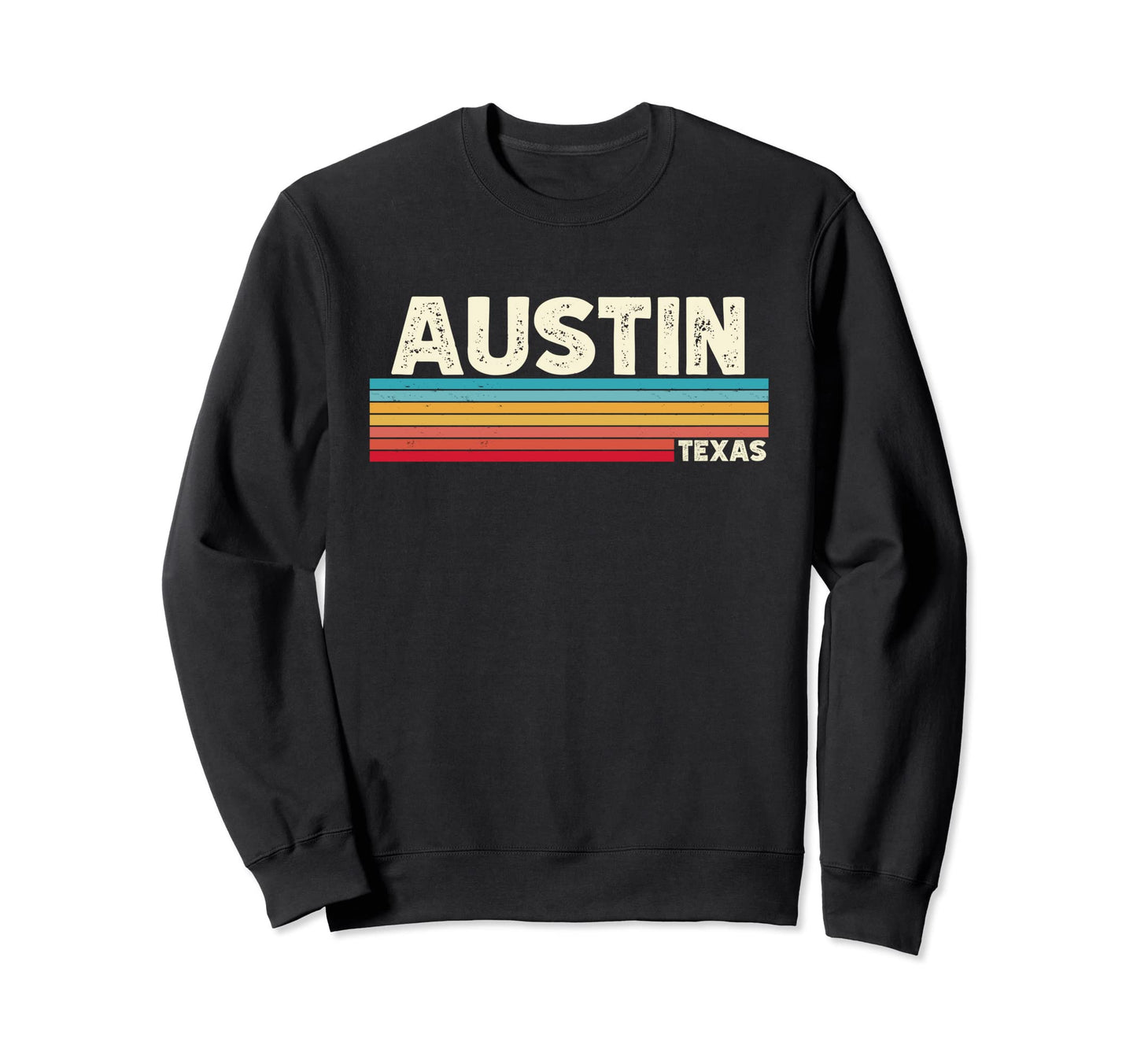 Native Austin Texas Tx Stripes Sweatshirt - Custom Art Print for Adults - T-Shirt, Sweatshirt, Hoodie