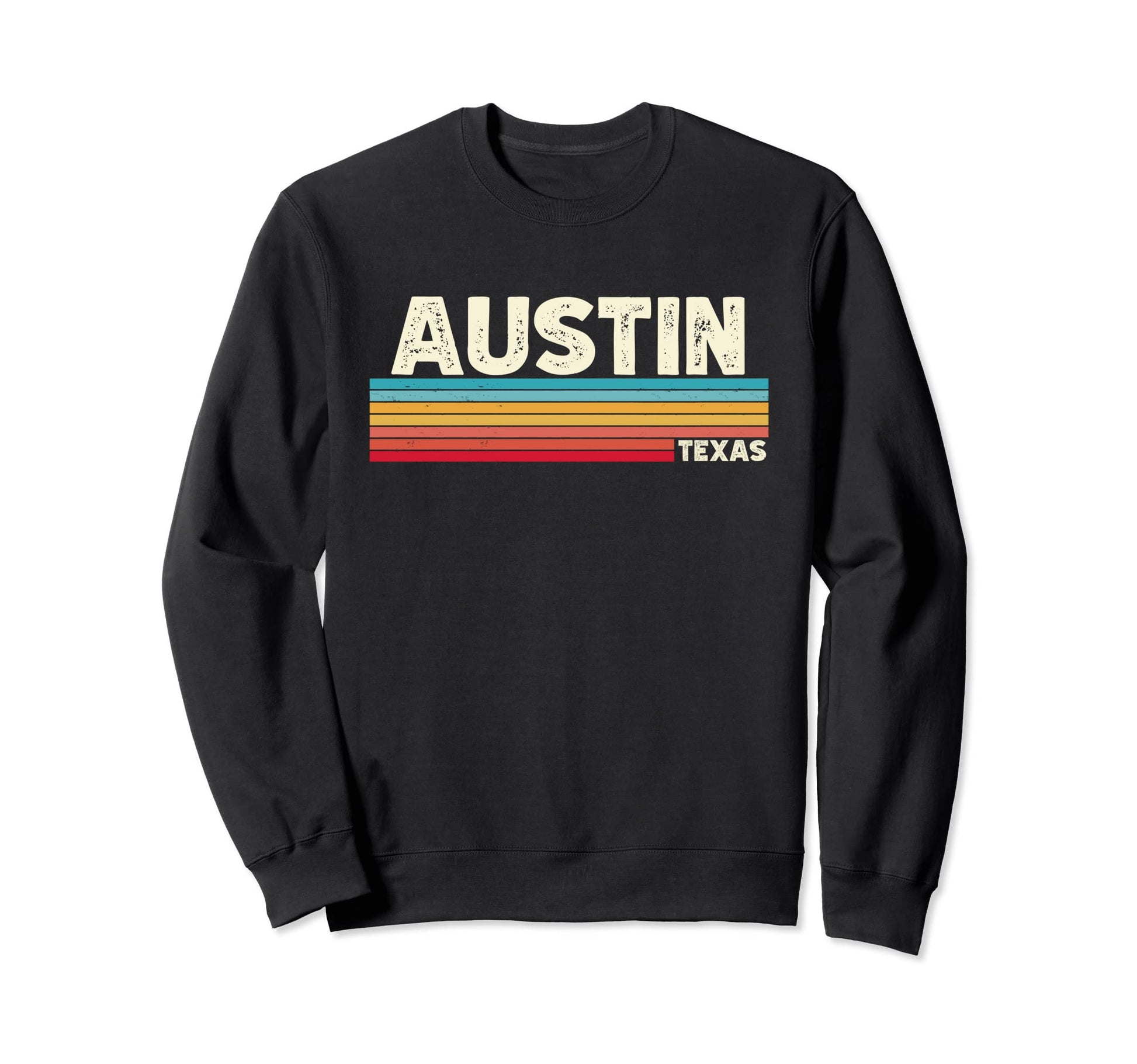 Native Austin Texas Tx Stripes Sweatshirt - Custom Art Print for Adults - T-Shirt, Sweatshirt, Hoodie