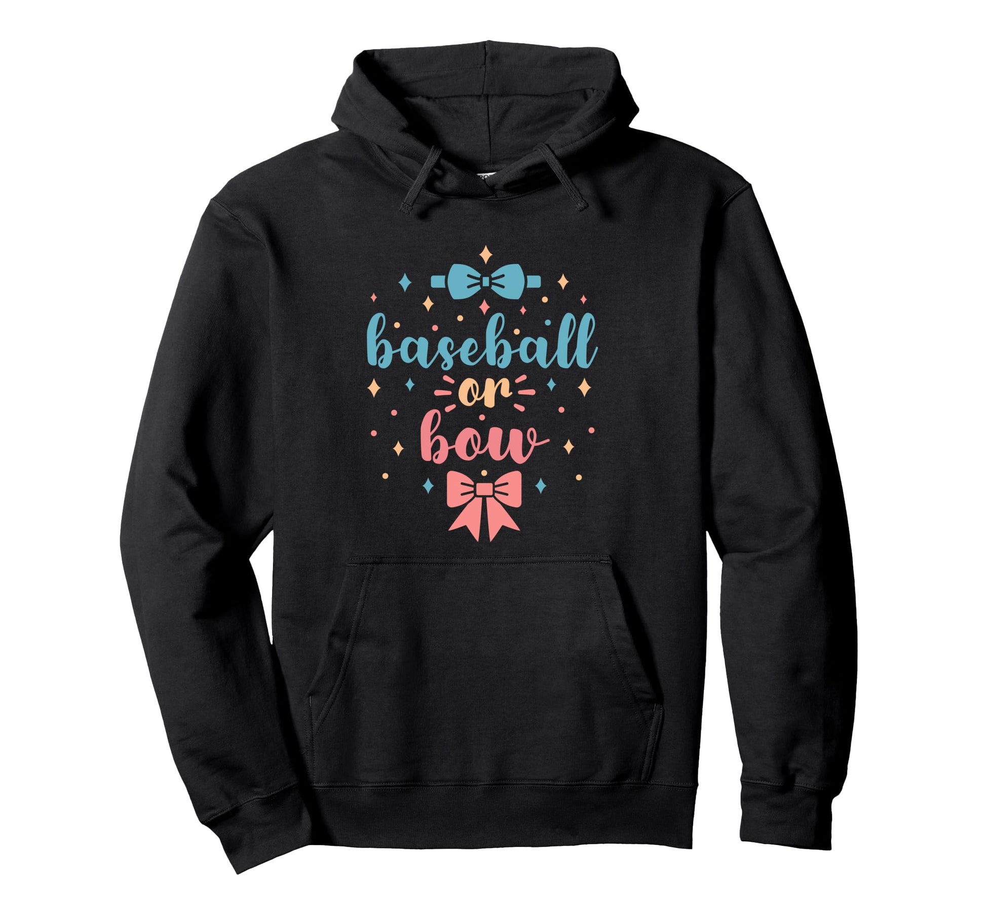 Baseball Or Bow Gender Reveal Future Hoodie - Fun Novelty Design Men Women - T-Shirt, Sweatshirt, Hoodie