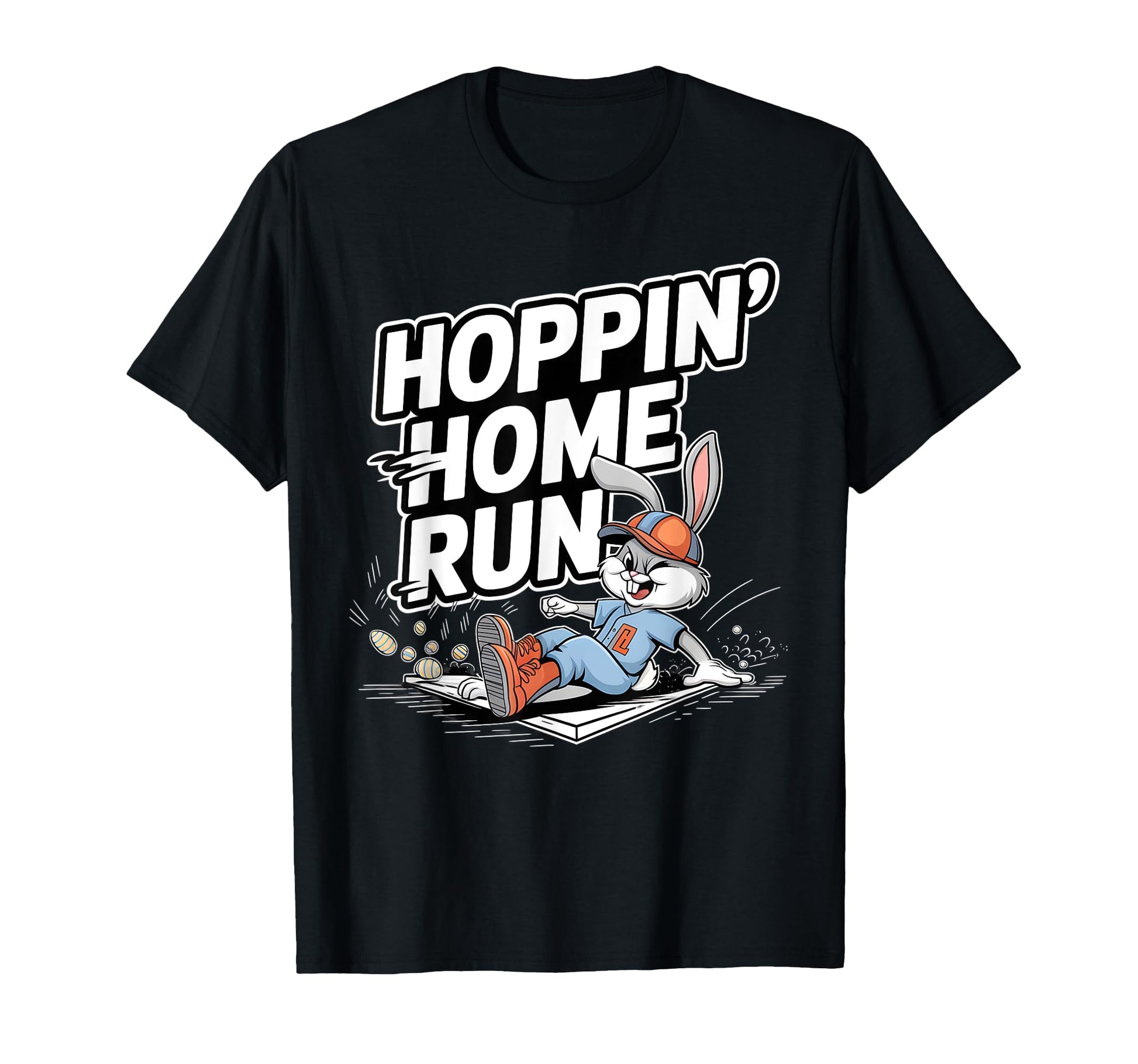 Hoppin Home Run Easter Baseball Bunny T-Shirt - Aesthetic Graphic Unisex - T-Shirt, Sweatshirt, Hoodie