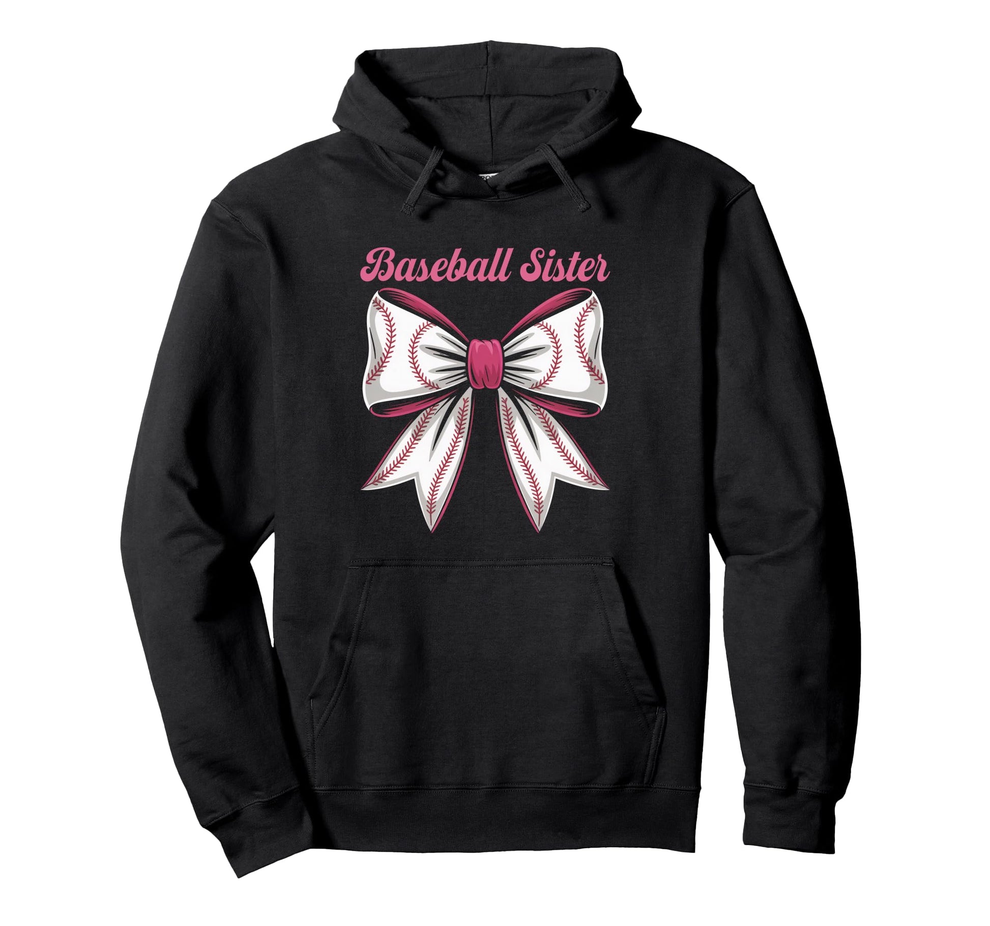 Baseball Sister Coquette Bow Biggest Hoodie - Streetwear Style for Adults - T-Shirt, Sweatshirt, Hoodie