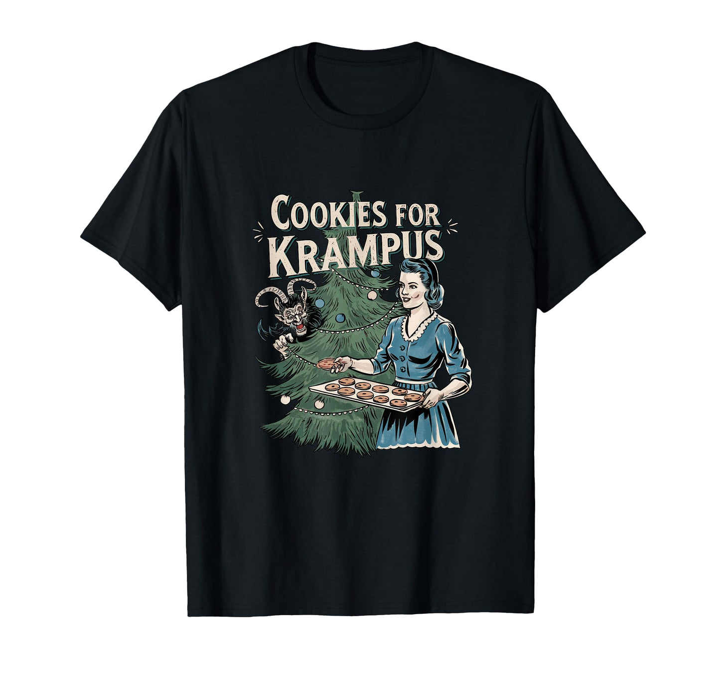 Old Cookies Krampus Art T-Shirt - Aesthetic Graphic Unisex - T-Shirt, Sweatshirt, Hoodie