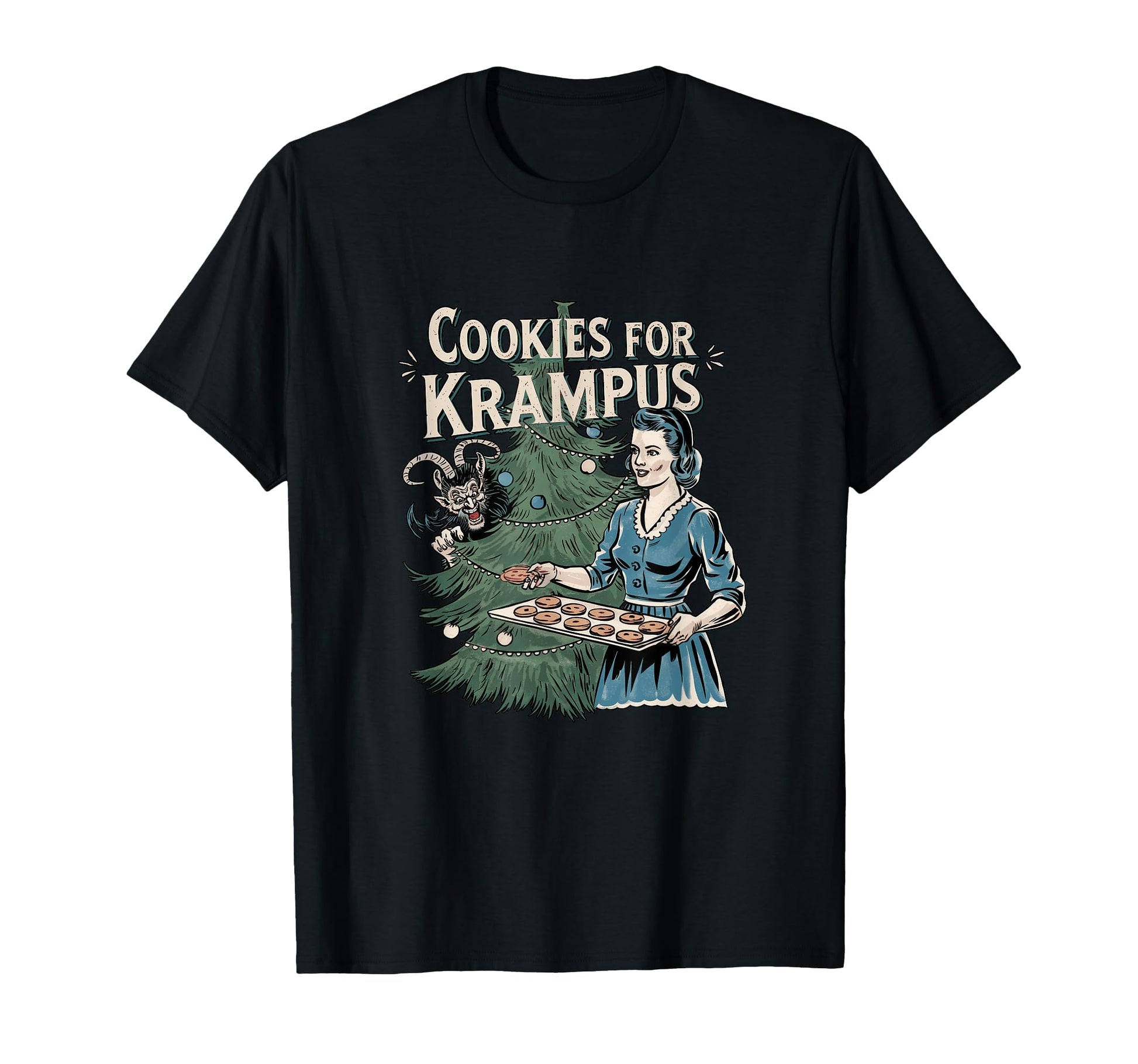 Old Cookies Krampus Art T-Shirt - Aesthetic Graphic Unisex - T-Shirt, Sweatshirt, Hoodie