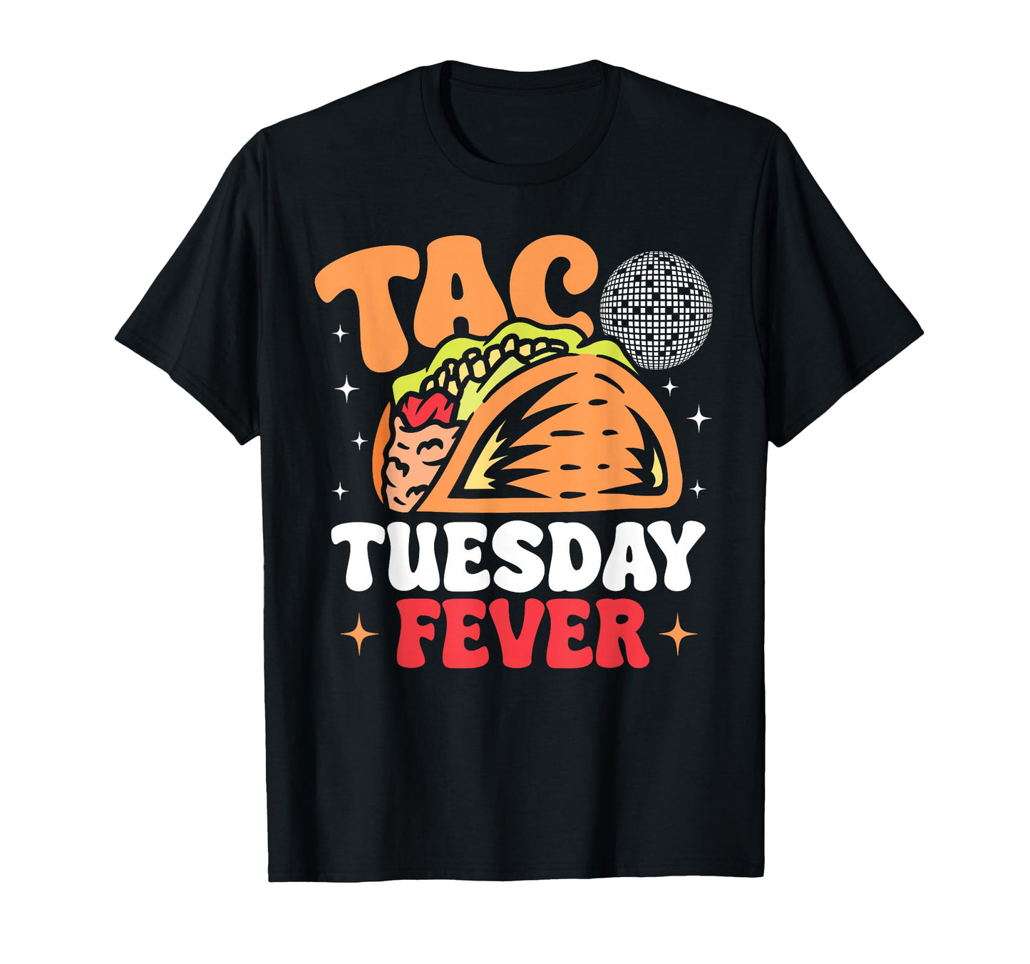 Taco Tuesday Fever Taco 70S Groovy Disco T-Shirt - Unique Graphic Unisex - T-Shirt, Sweatshirt, Hoodie