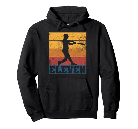 Baseball 11Th Birthday Eleven 11 Years Hoodie - Unique Graphic Men Women - T-Shirt, Sweatshirt, Hoodie