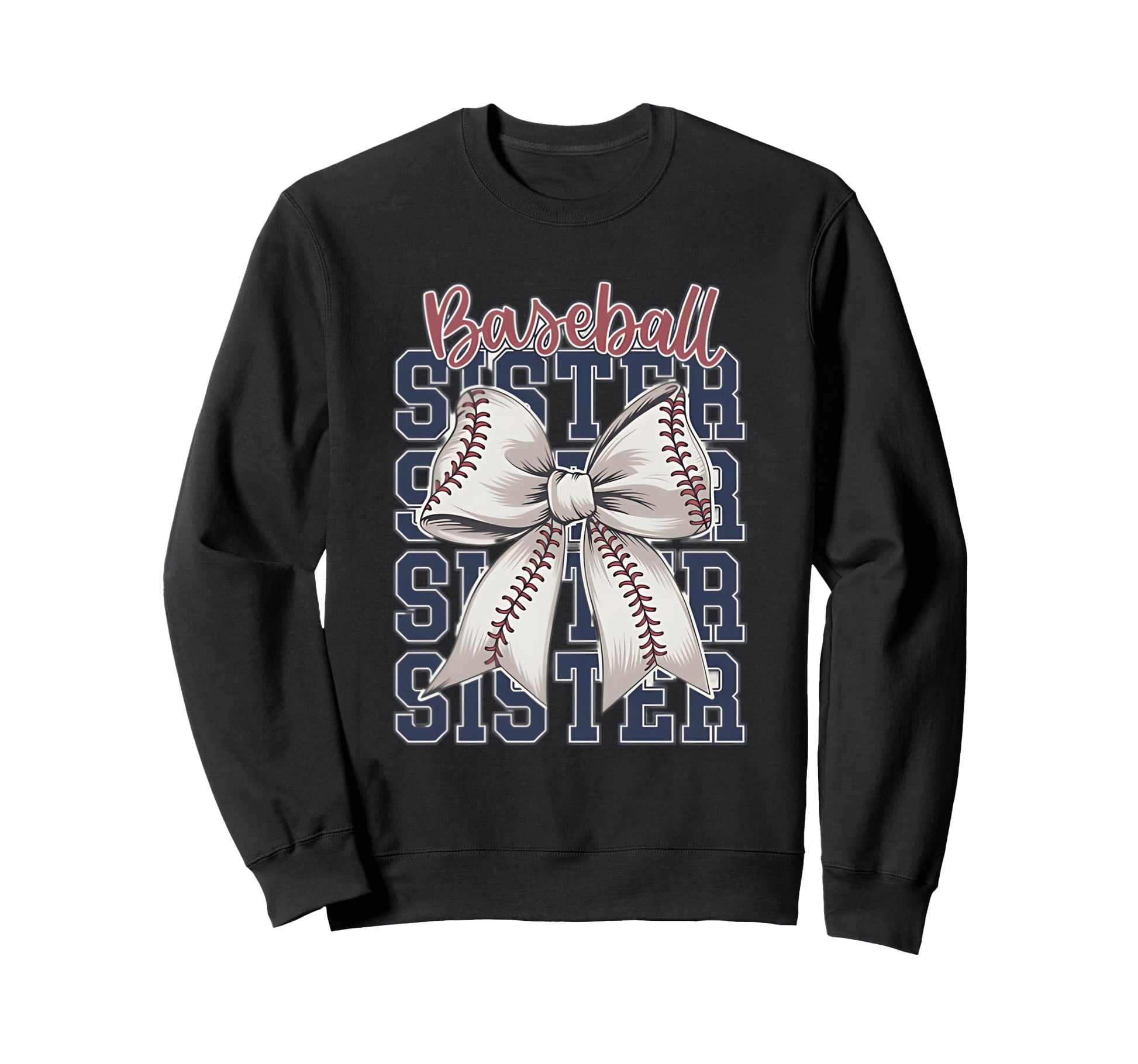 Baseball Sister Coquette Bow Sweatshirt - Aesthetic Graphic Unisex - T-Shirt, Sweatshirt, Hoodie