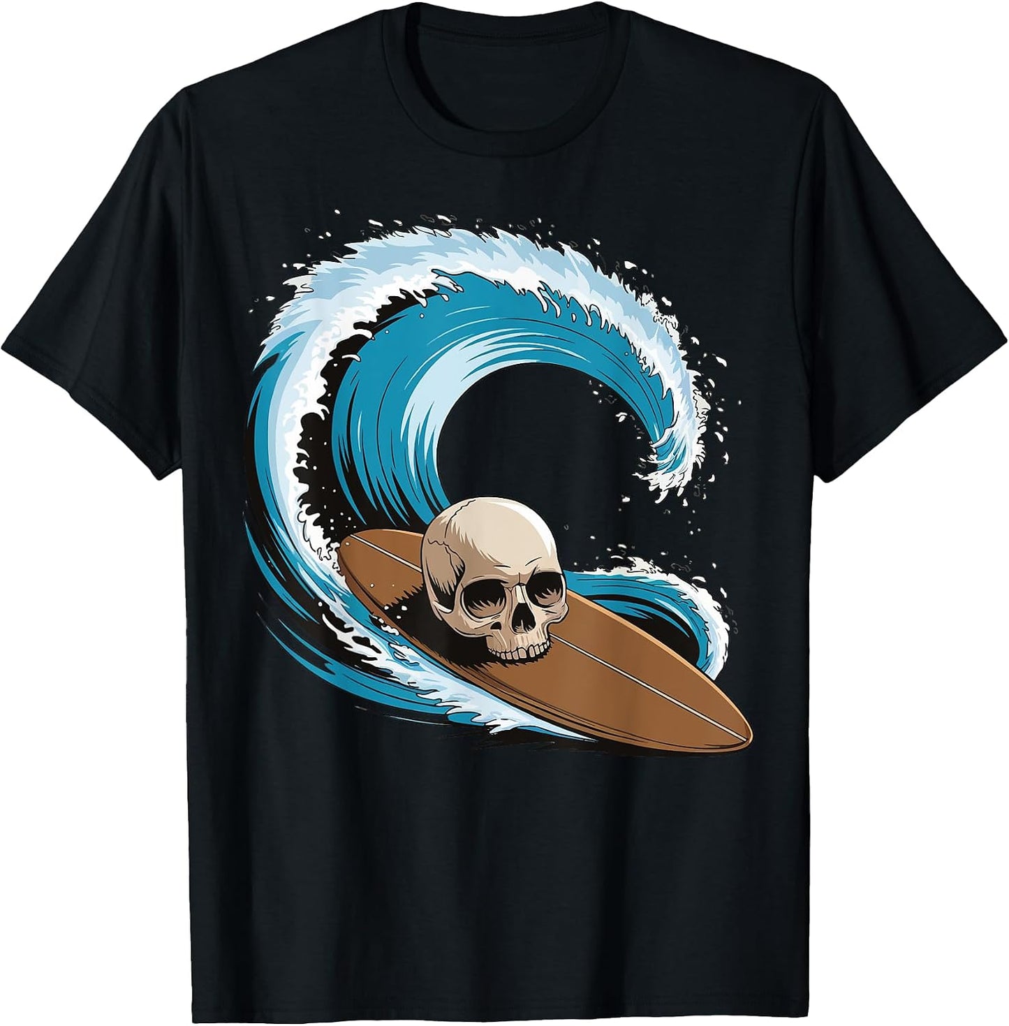 Skeleton Halloween Surfboard Summer - Adult & Kids T-Shirts, Sweatshirts & Hoodies apparel design preview 1