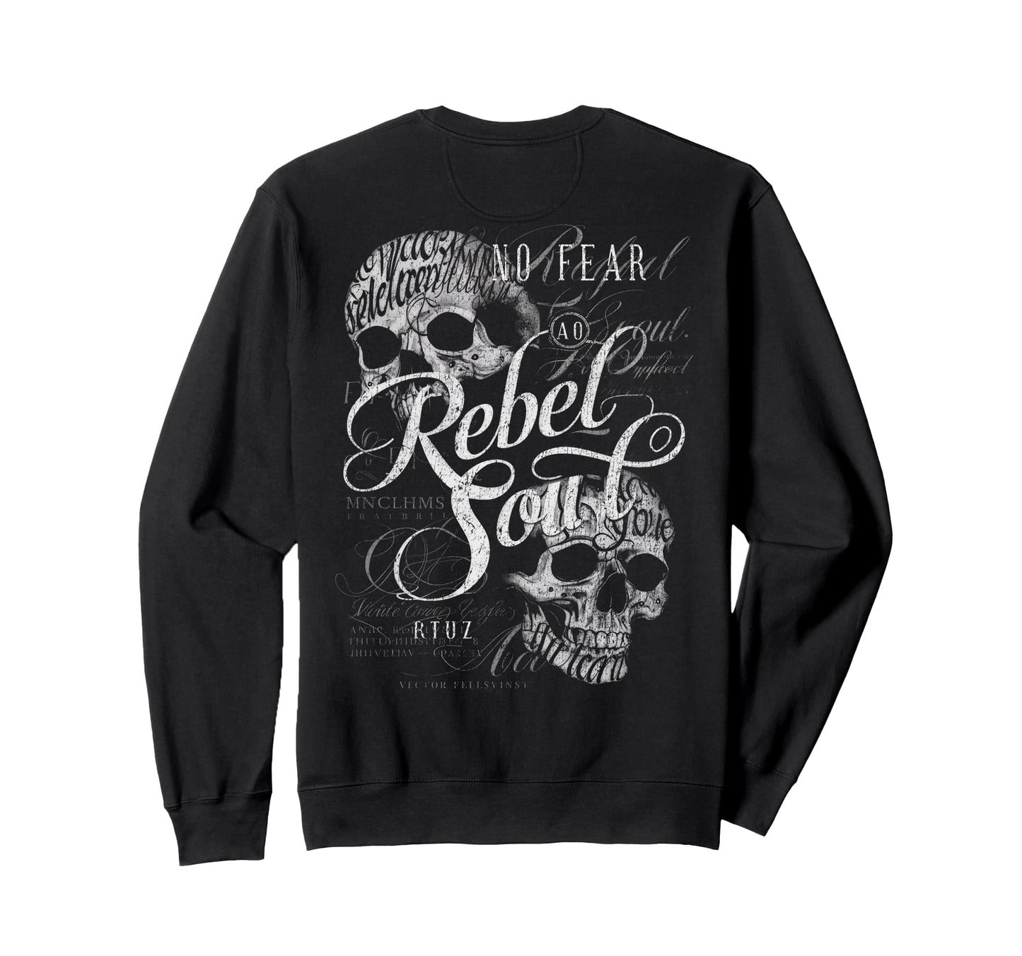 Back Y2K Streetwear Skull Sweatshirt - Fun Novelty Design for Adults - T-Shirt, Sweatshirt, Hoodie