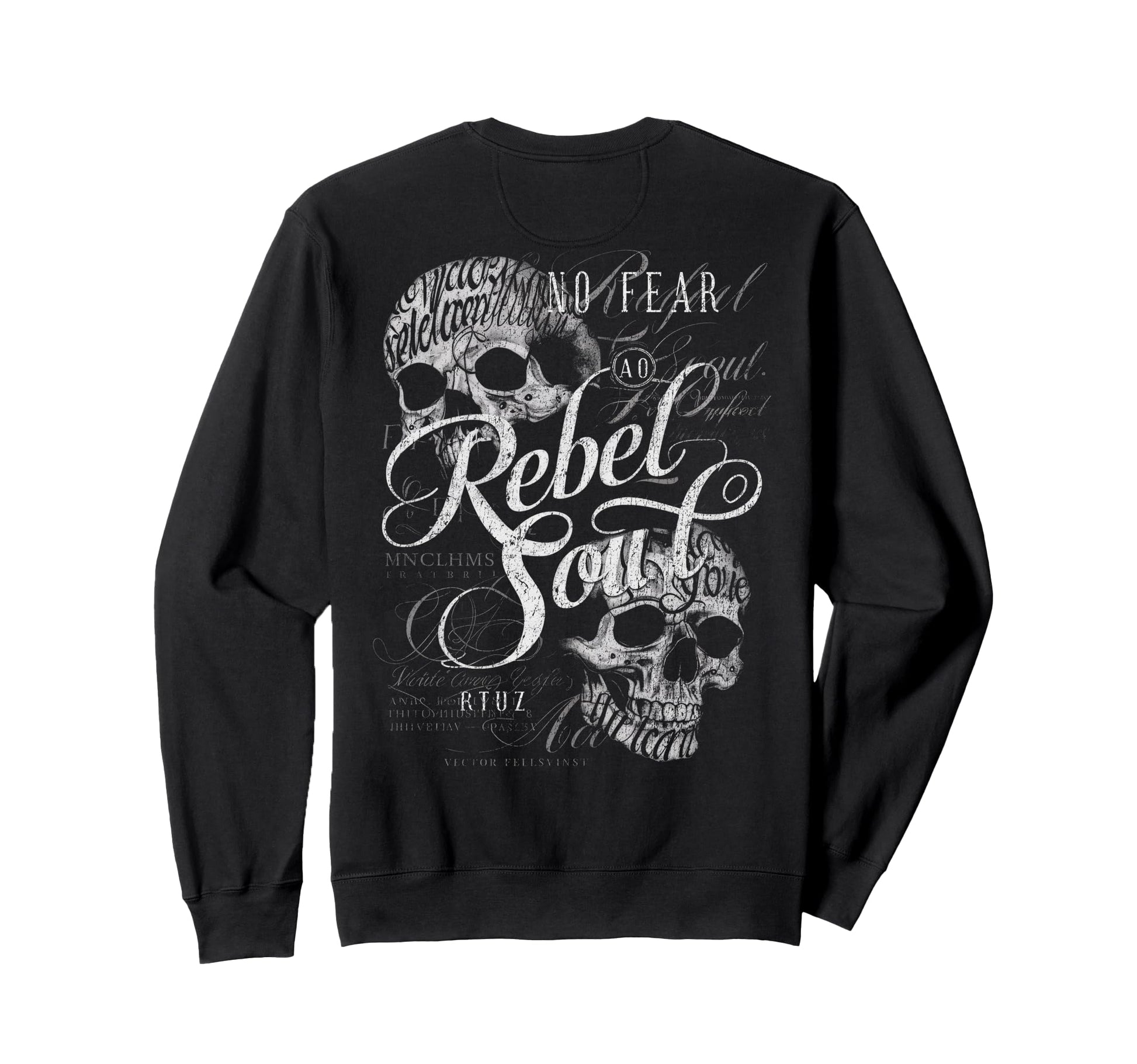 Back Y2K Streetwear Skull Sweatshirt - Fun Novelty Design for Adults - T-Shirt, Sweatshirt, Hoodie