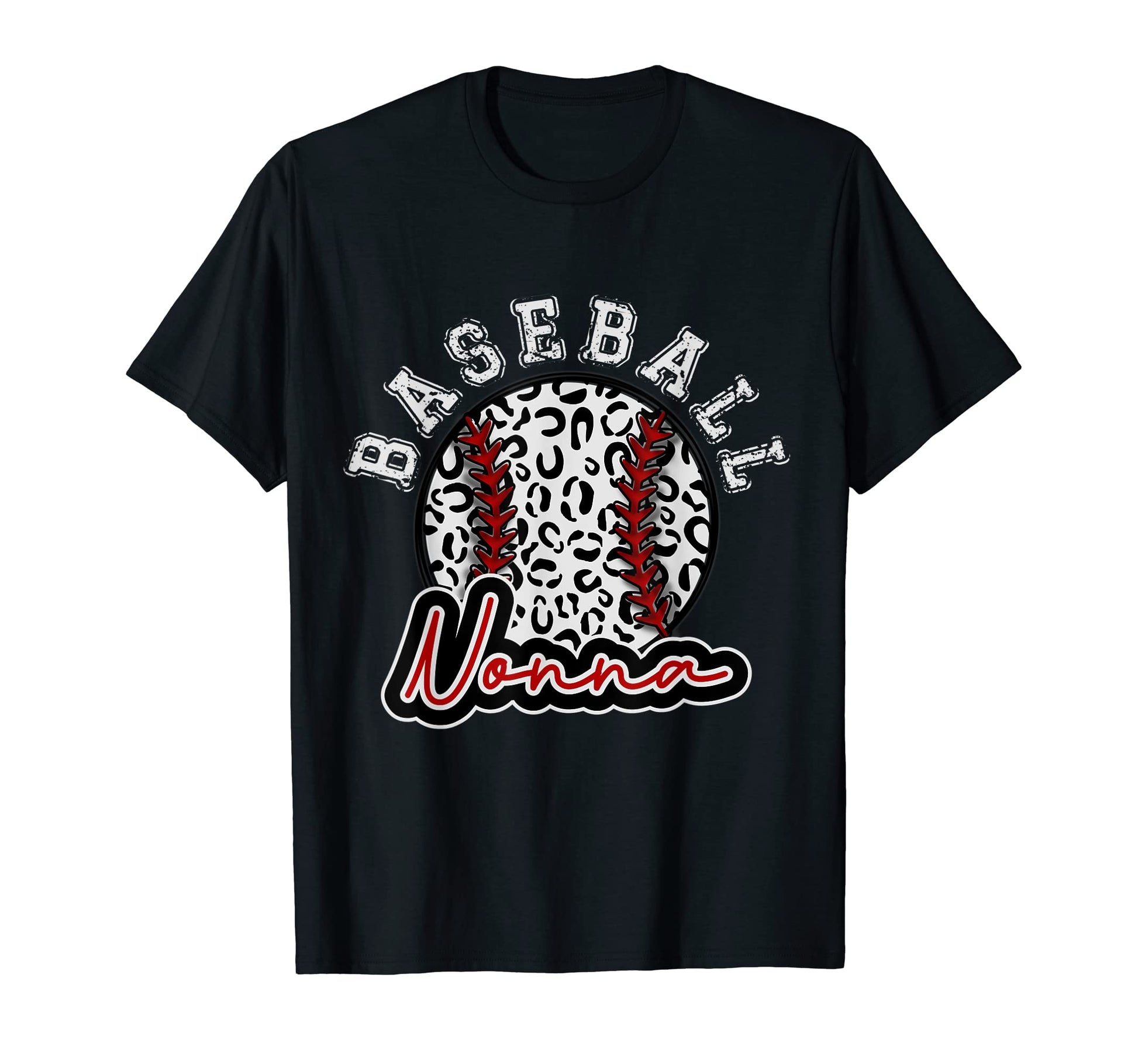 Leopard Cheetah Baseball Nonna T-Shirt - Minimalist Print for Adults - T-Shirt, Sweatshirt, Hoodie