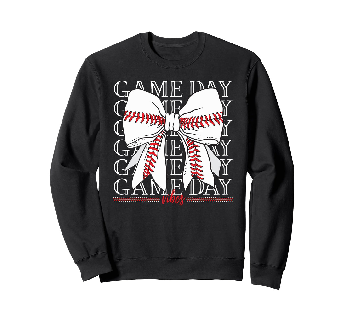 Game Day Vibes Coquette Bow Sweatshirt - Fun Novelty Design Men Women - T-Shirt, Sweatshirt, Hoodie