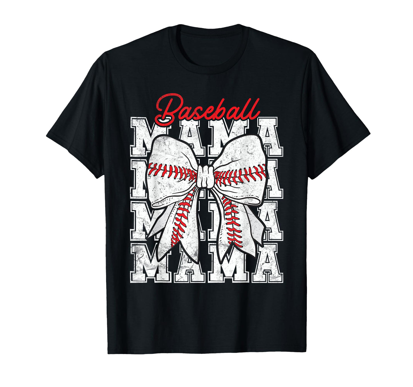 Baseball Mama Coquette Bow Game T-Shirt - Casual Everyday Wear for Adults - T-Shirt, Sweatshirt, Hoodie