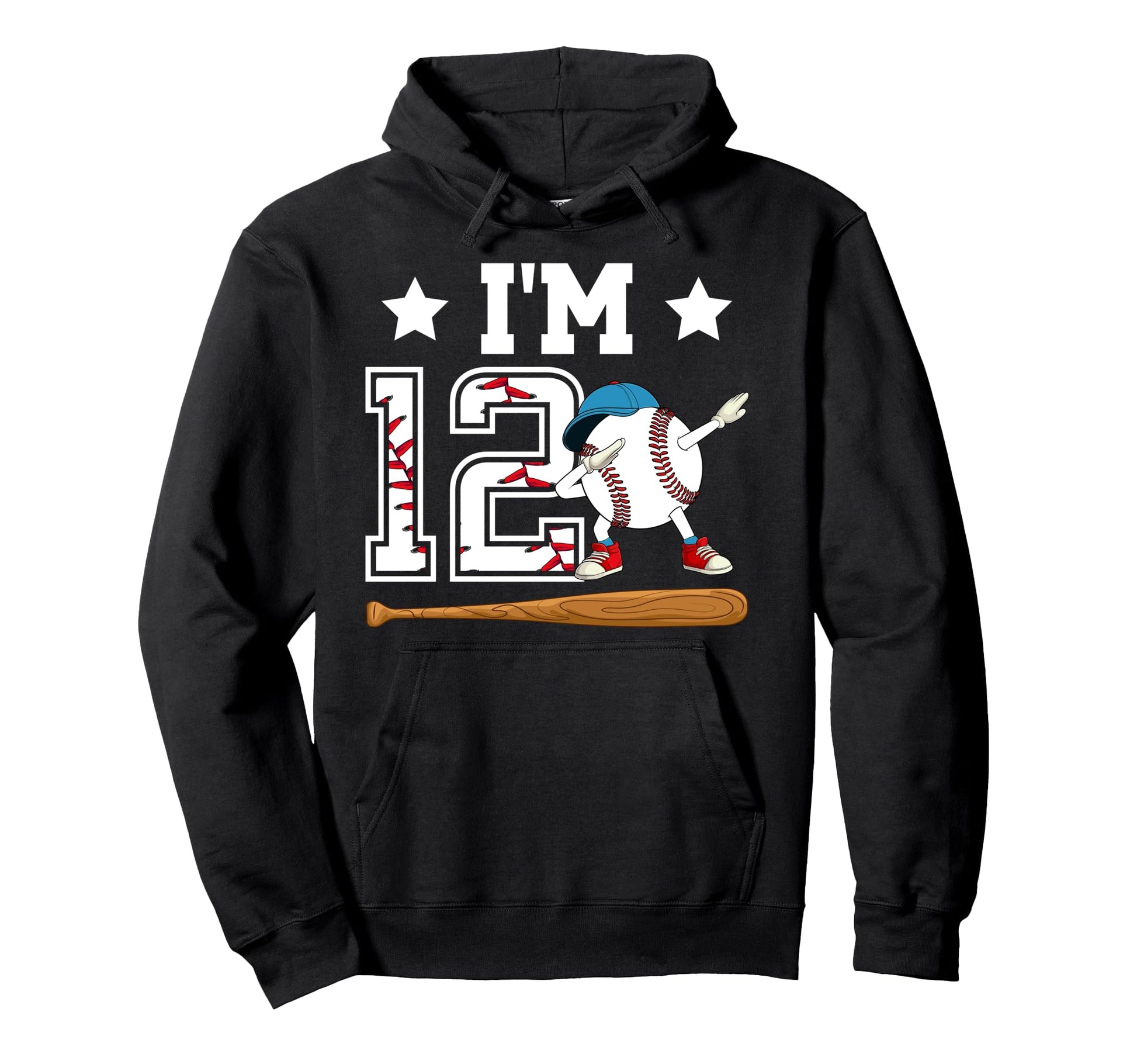 12Th Baseball Birthday Twelve Year Old Hoodie - Streetwear Style Men Women - T-Shirt, Sweatshirt, Hoodie