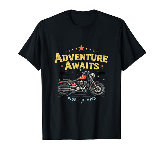 Adventure Awaits Ride Wind T-Shirt - Streetwear Style for Adults - T-Shirt, Sweatshirt, Hoodie