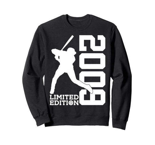 17Th Birthday Baseball 2009 Sweatshirt - Minimalist Print for Adults - T-Shirt, Sweatshirt, Hoodie