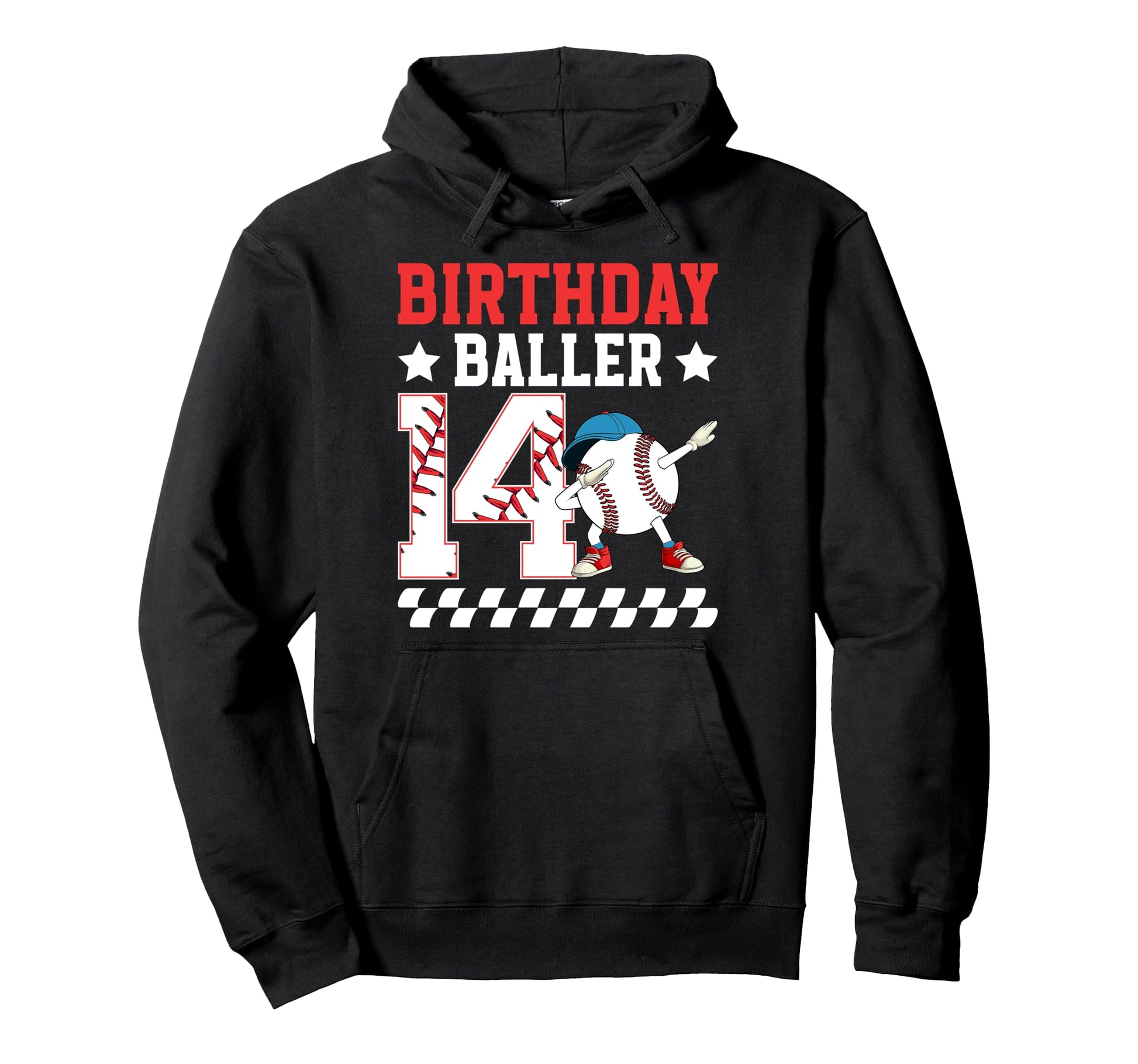 14Th Baseball Birthday Fourteen Year Hoodie - Unique Graphic for Adults - T-Shirt, Sweatshirt, Hoodie