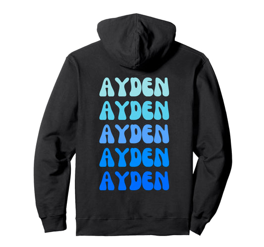 Ayden Name Stack Hoodie - Streetwear Style Unisex - T-Shirt, Sweatshirt, Hoodie