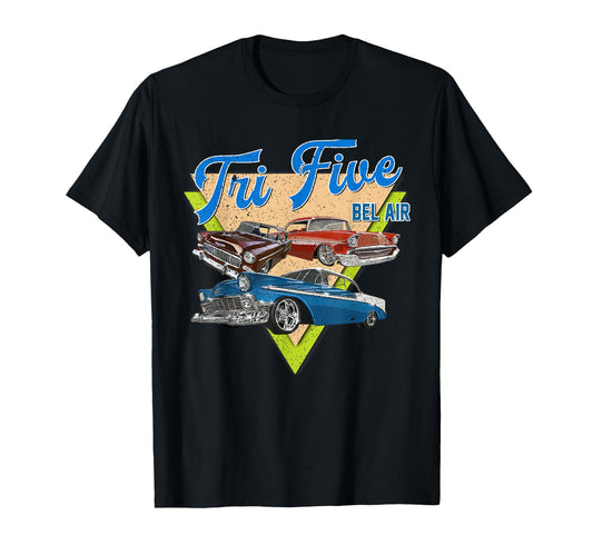 1957 1955 1956 55 56 57 Bel Air Tri T-Shirt - Trendy Graphic for Adults - T-Shirt, Sweatshirt, Hoodie