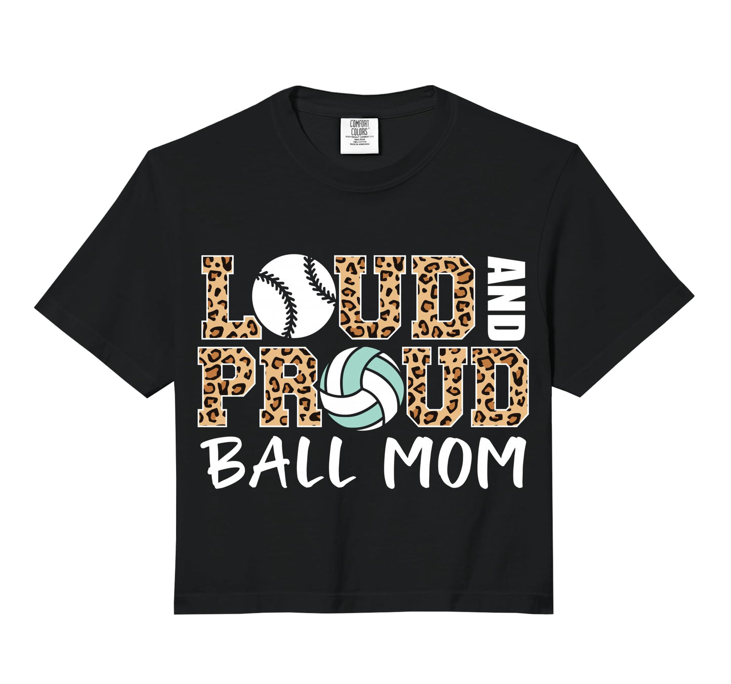 Loud And Proud Ball Mom Leopard Hoodie - Casual Everyday Wear Unisex - T-Shirt, Sweatshirt, Hoodie