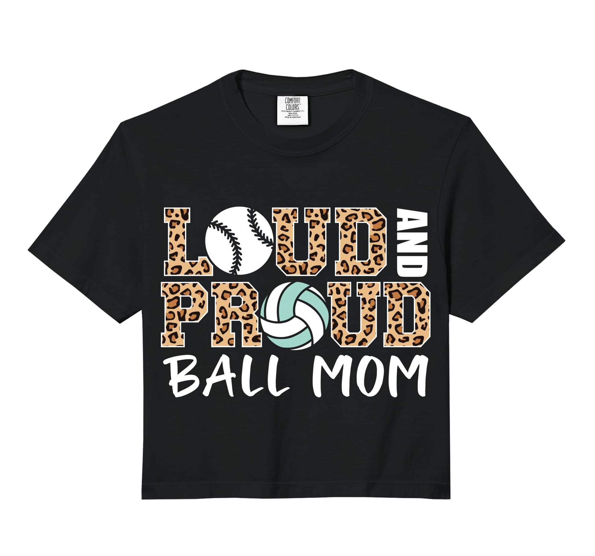 Loud And Proud Ball Mom Leopard Hoodie - Casual Everyday Wear Unisex - T-Shirt, Sweatshirt, Hoodie