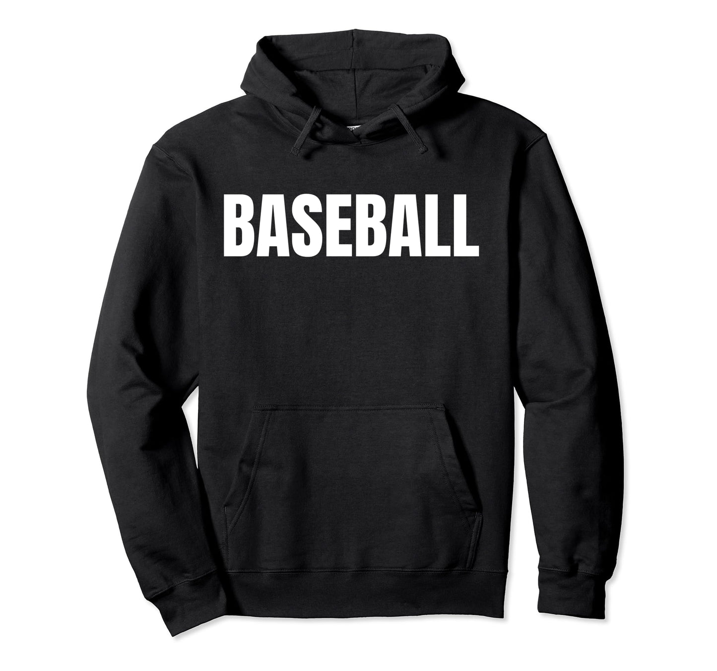 Baseball Funny Word Text Hoodie - Fun Novelty Design for Adults - T-Shirt, Sweatshirt, Hoodie