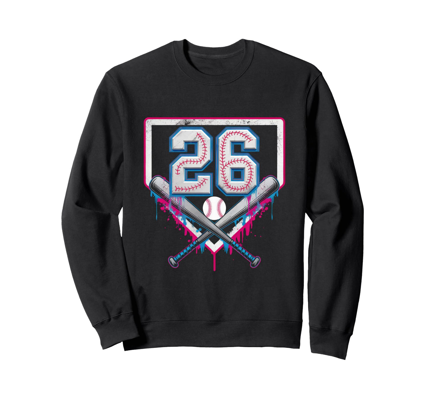 26Th Birthday Baseball Home Ice Sweatshirt - Casual Everyday Wear Unisex - T-Shirt, Sweatshirt, Hoodie