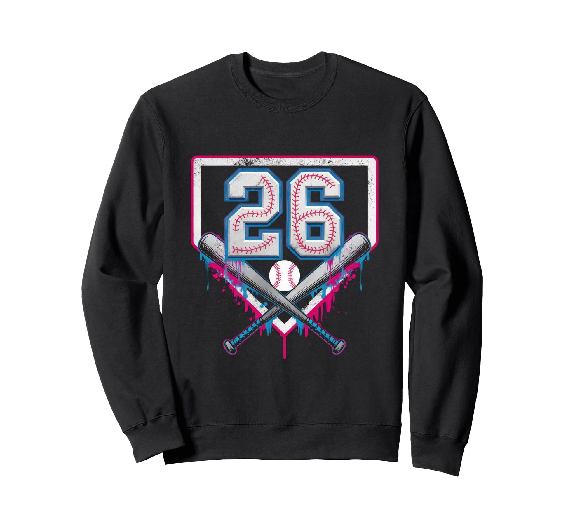 26Th Birthday Baseball Home Ice Sweatshirt - Casual Everyday Wear Unisex - T-Shirt, Sweatshirt, Hoodie