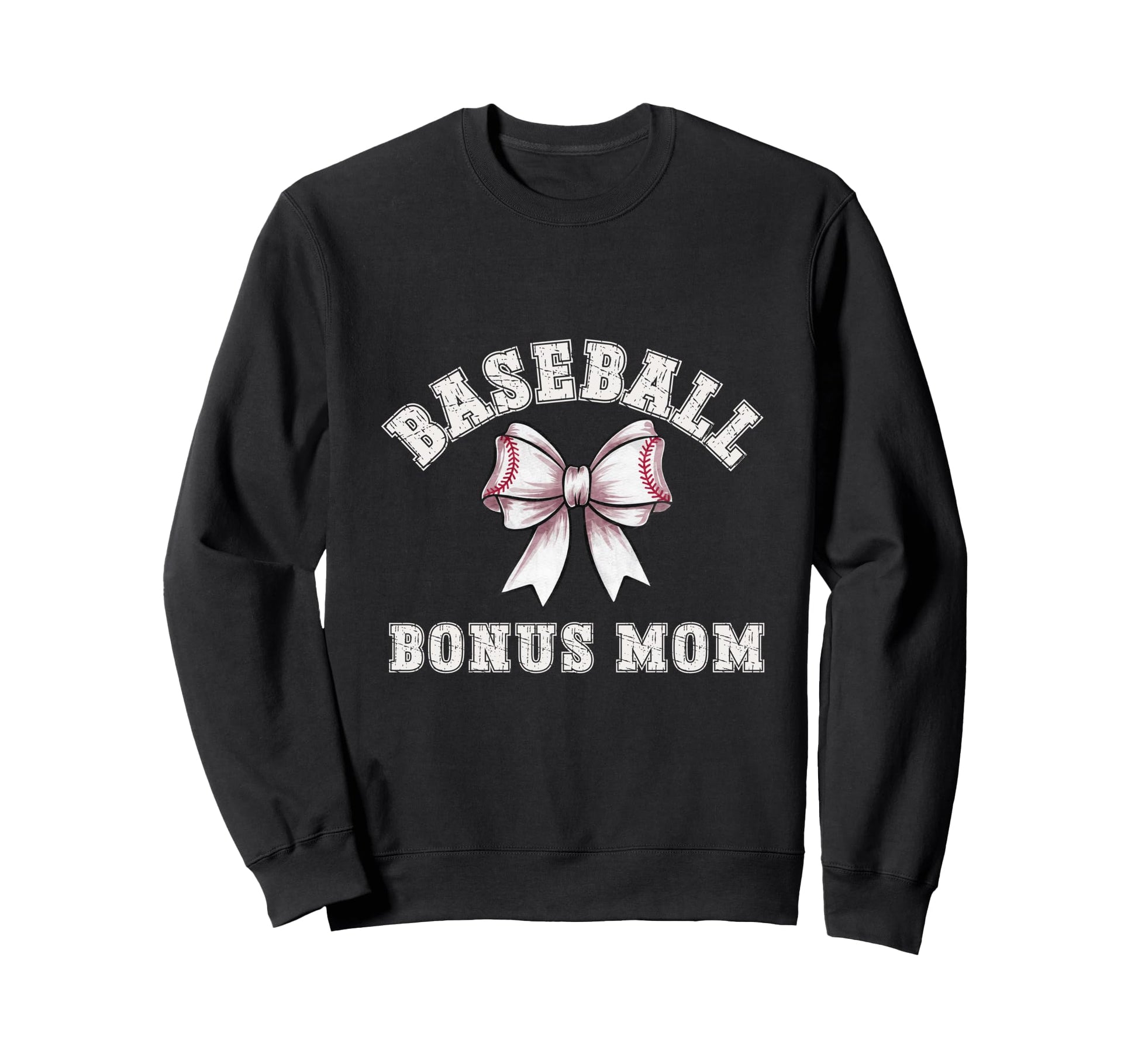Coquette Baseball Bonus Mom Bow Sweatshirt - Fun Novelty Design for Adults - T-Shirt, Sweatshirt, Hoodie