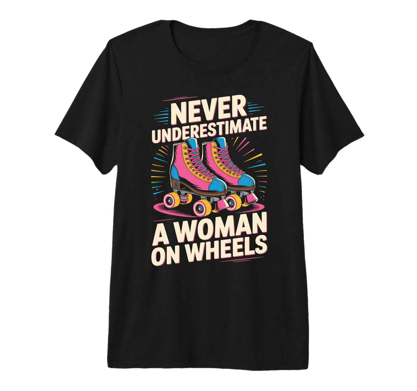 Wheels Roller Skate Roller Skating T-Shirt - Minimalist Print Men Women - T-Shirt, Sweatshirt, Hoodie