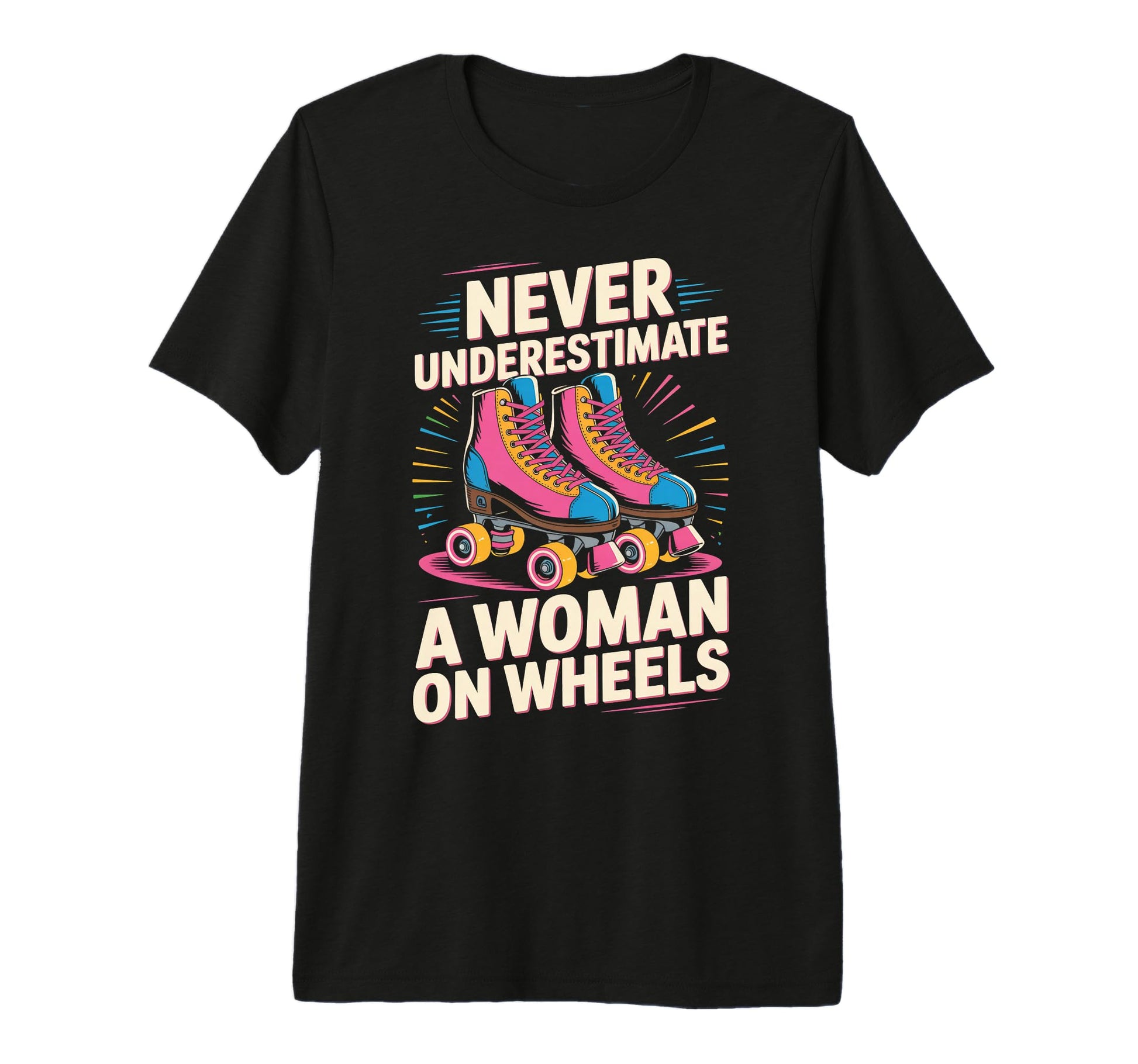 Wheels Roller Skate Roller Skating T-Shirt - Minimalist Print Men Women - T-Shirt, Sweatshirt, Hoodie
