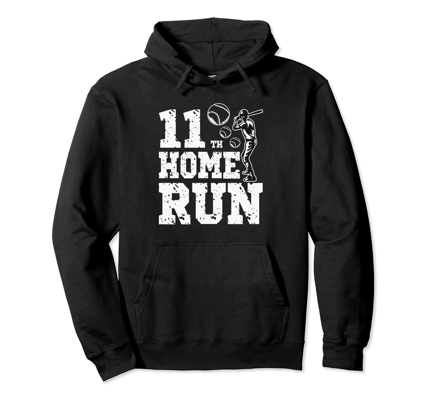 Funny Baseball 11Th Home Run 11 Year Old Hoodie - Trendy Graphic Men Women - T-Shirt, Sweatshirt, Hoodie