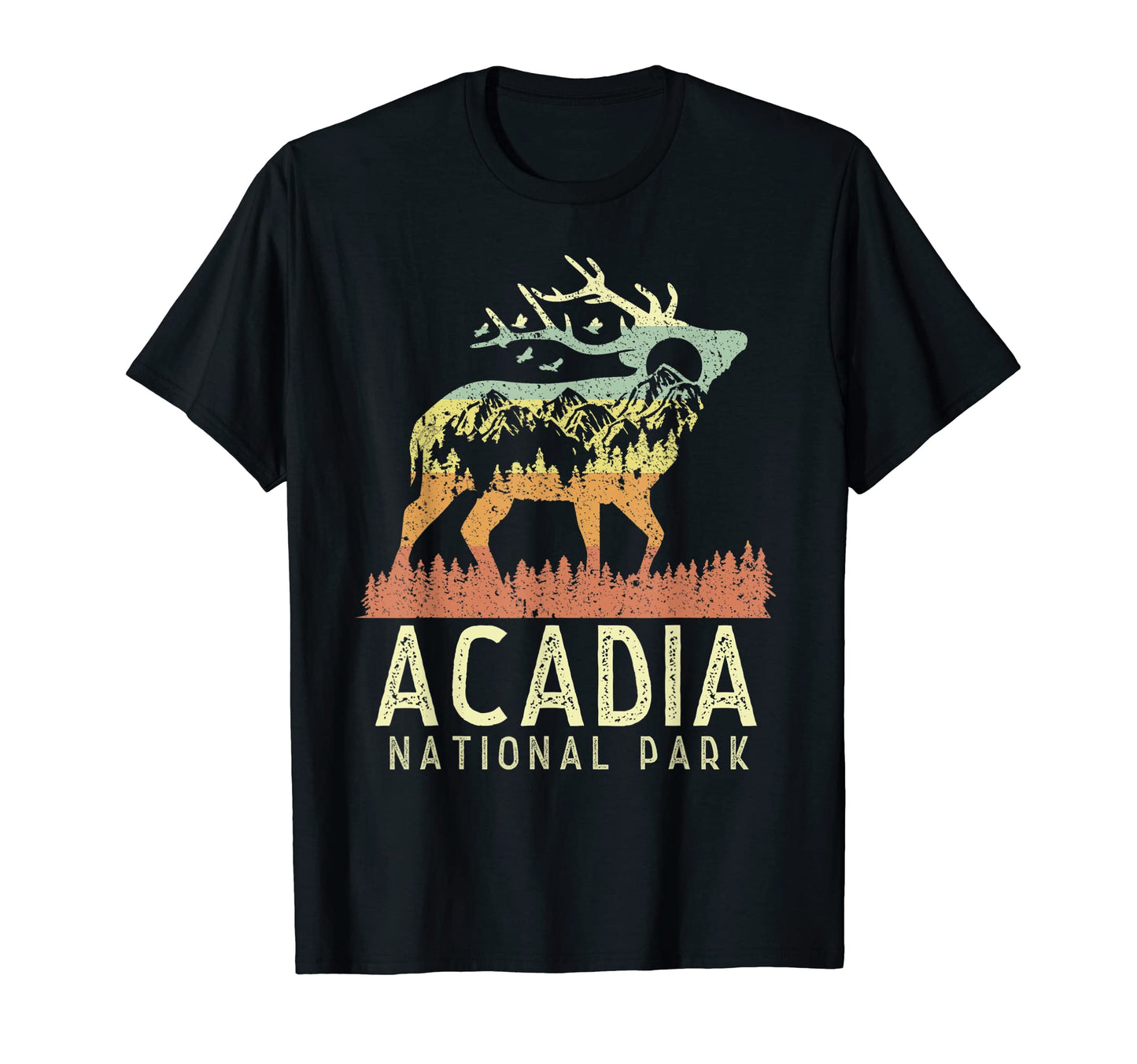 Acadia National Park Mountain Elk Camping T-Shirt - Unique Graphic Unisex - T-Shirt, Sweatshirt, Hoodie