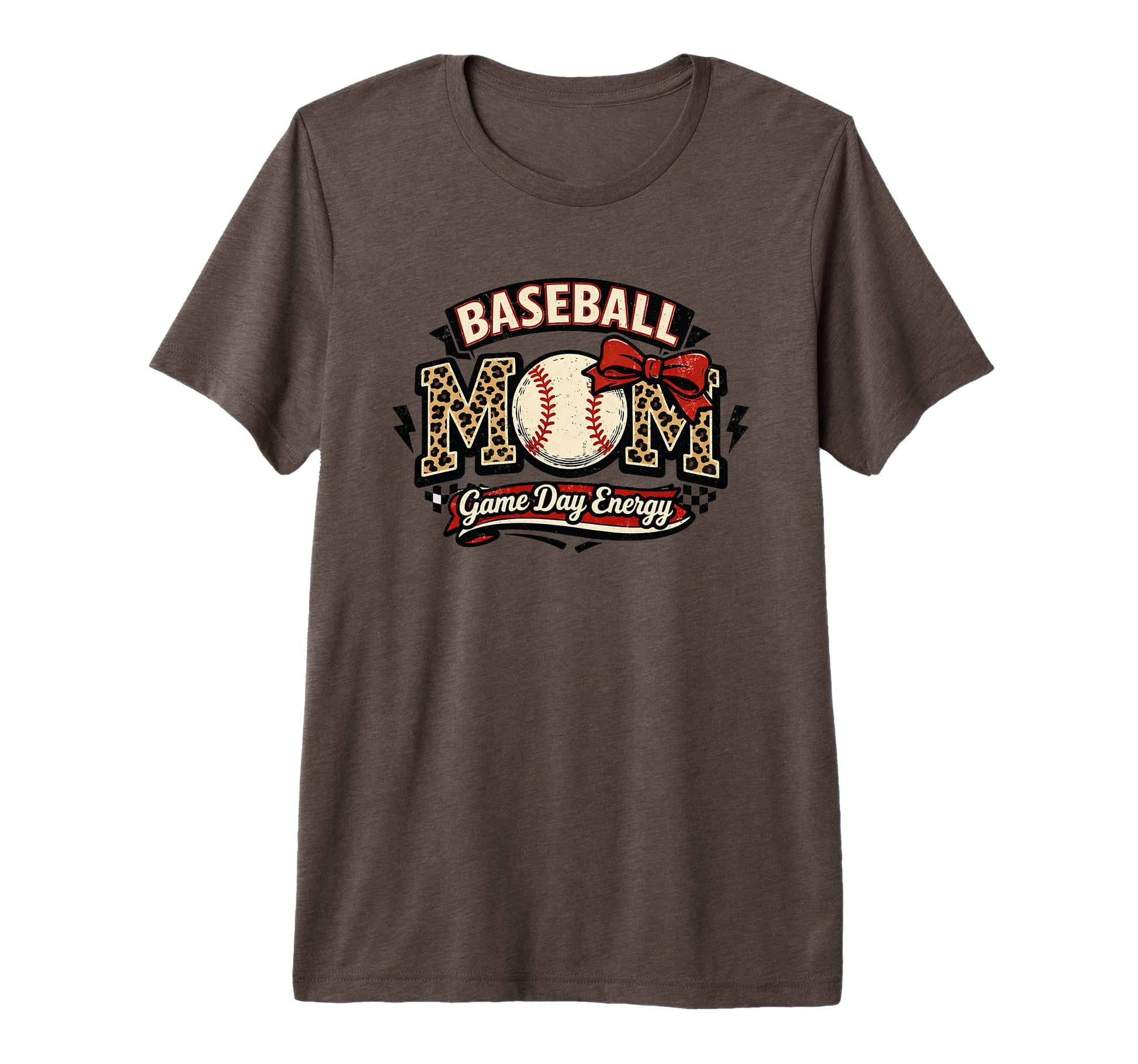 Baseball Mom Game Day Energy Leopard T-Shirt - Aesthetic Graphic Unisex - T-Shirt, Sweatshirt, Hoodie