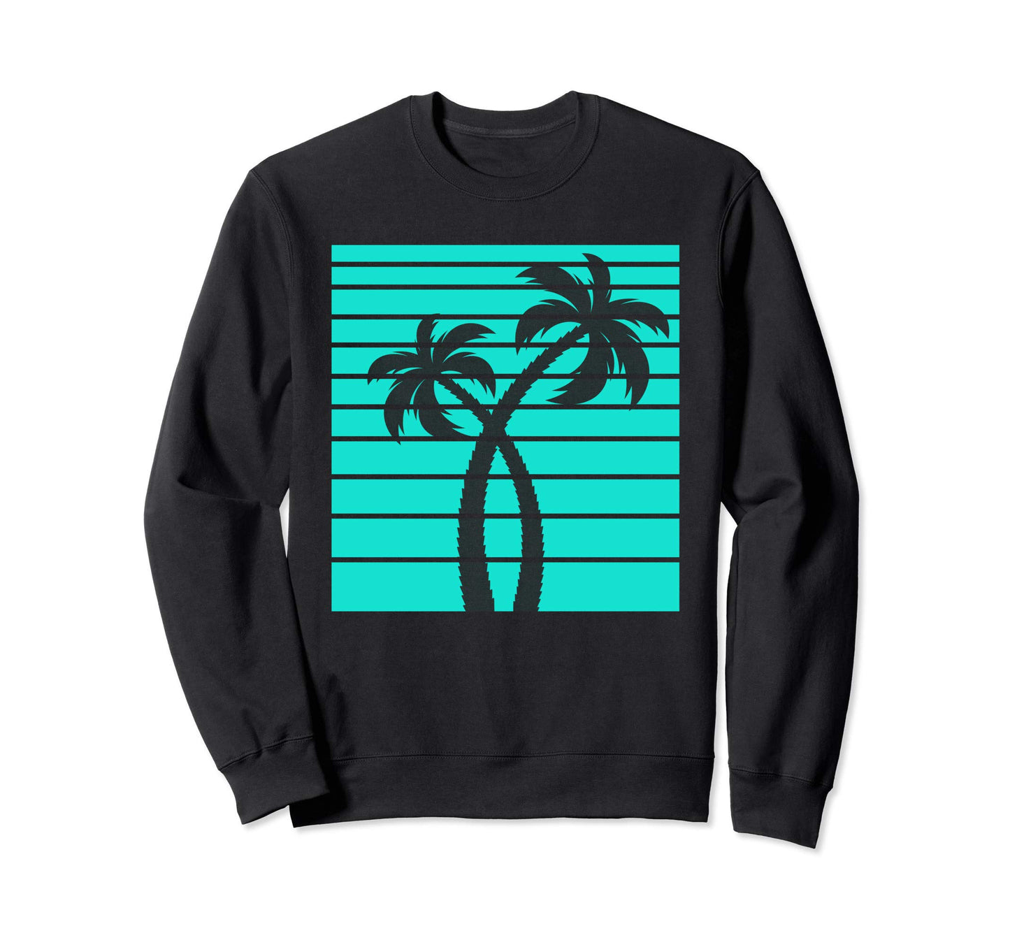 Boxed Double Palm Tree Sweatshirt - Casual Everyday Wear for Adults - T-Shirt, Sweatshirt, Hoodie