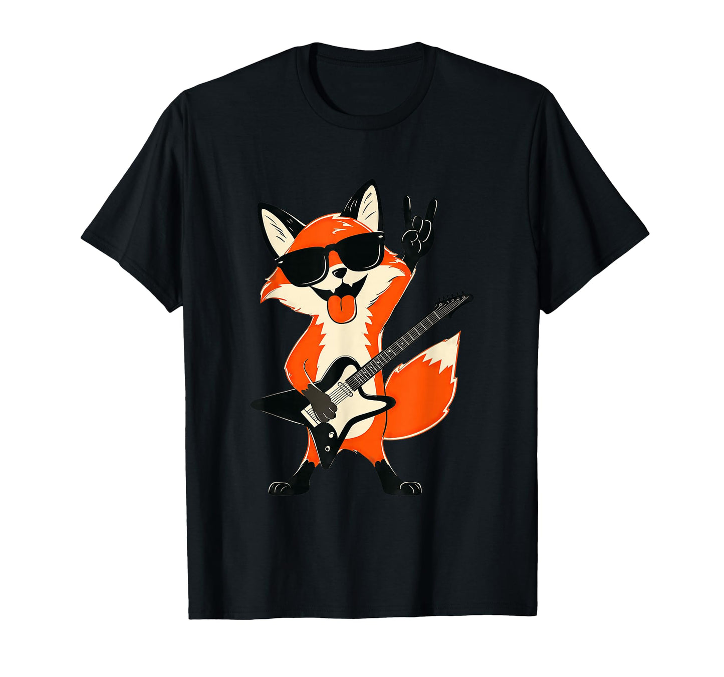 Fox Guitarist Funny Rock Music T-Shirt - Custom Art Print for Adults - T-Shirt, Sweatshirt, Hoodie