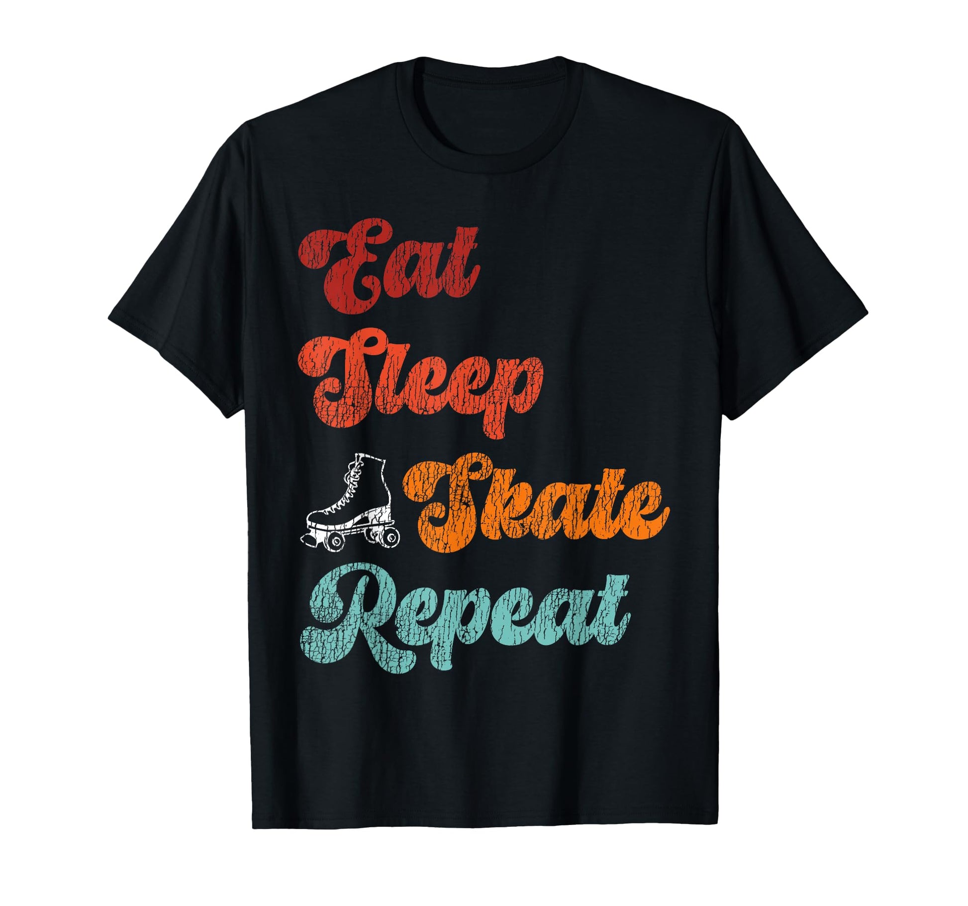 Roller Skating Skate 1970S Eat Sleep T-Shirt - Novelty Apparel for Adults - T-Shirt, Sweatshirt, Hoodie