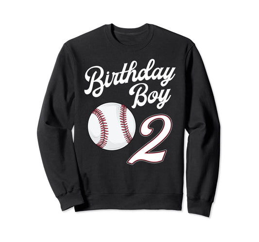 2 Years Old Baseball Themed 2Nd Sweatshirt - Streetwear Style Men Women - T-Shirt, Sweatshirt, Hoodie