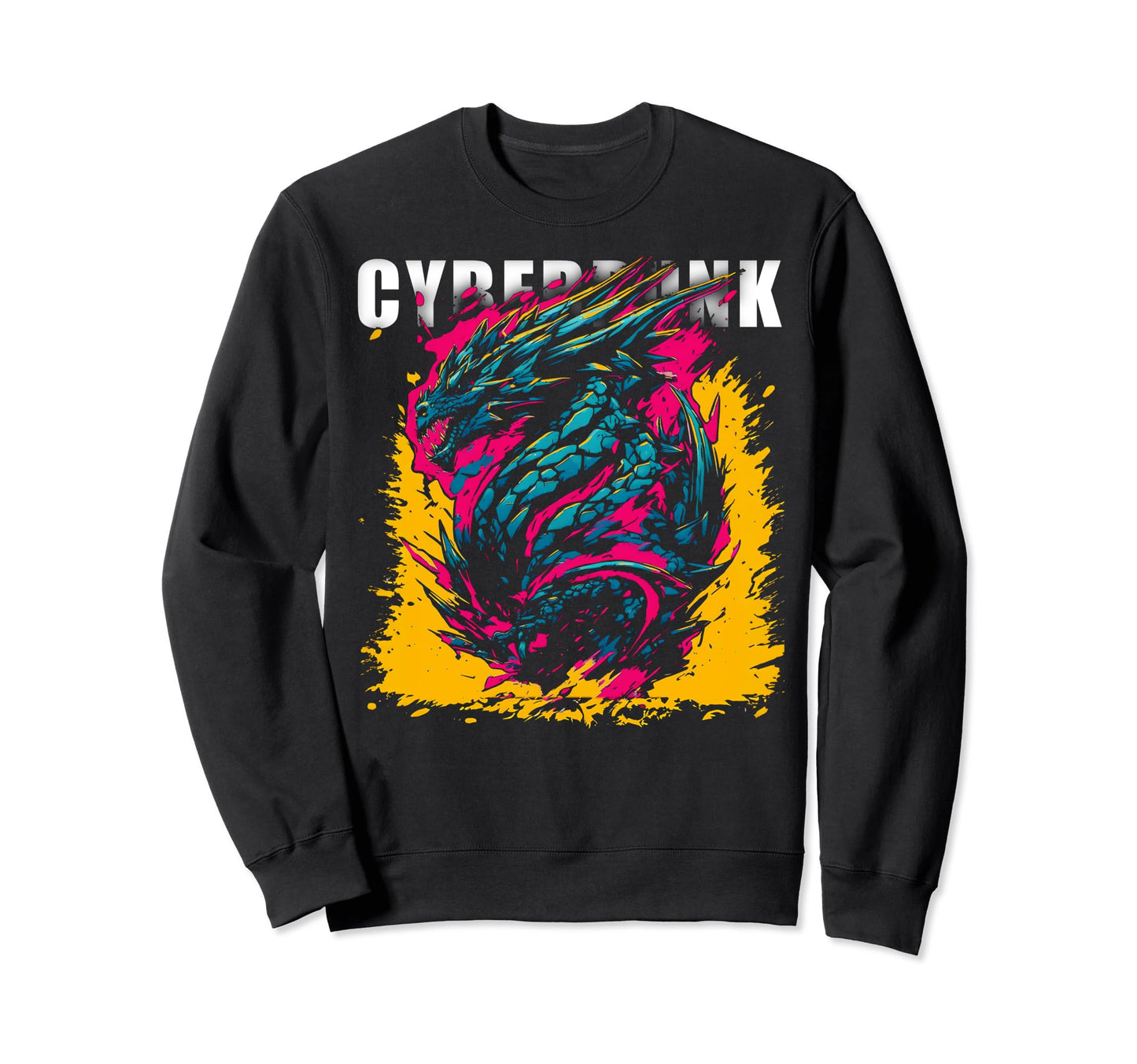 Cyberpunk Dragon Futuristic Anime Sweatshirt - Novelty Apparel Unisex - T-Shirt, Sweatshirt, Hoodie