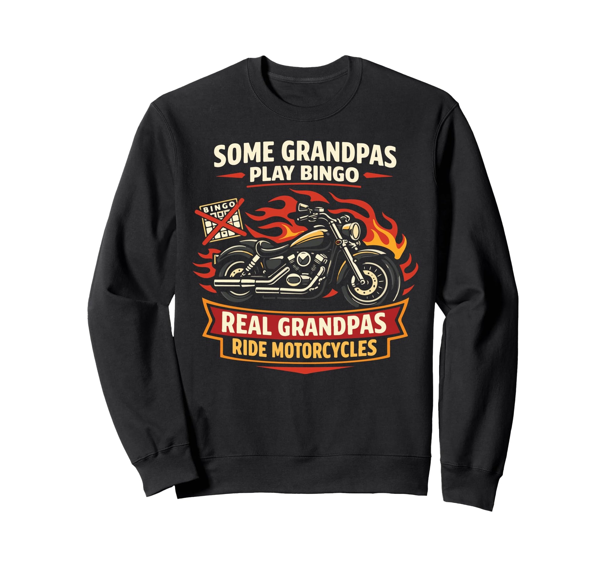 Motorcycle Biker Grandpa Some Sweatshirt - Novelty Apparel for Adults - T-Shirt, Sweatshirt, Hoodie