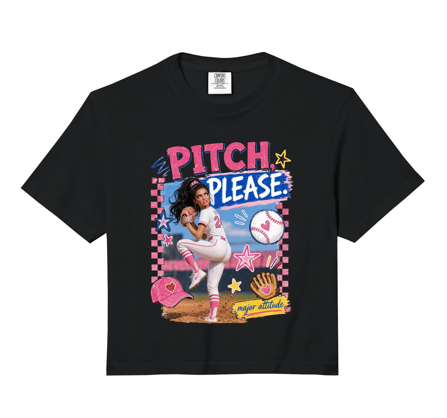 Pitch Please Baseball Mom Gameday T-Shirt - Minimalist Print for Adults - T-Shirt, Sweatshirt, Hoodie