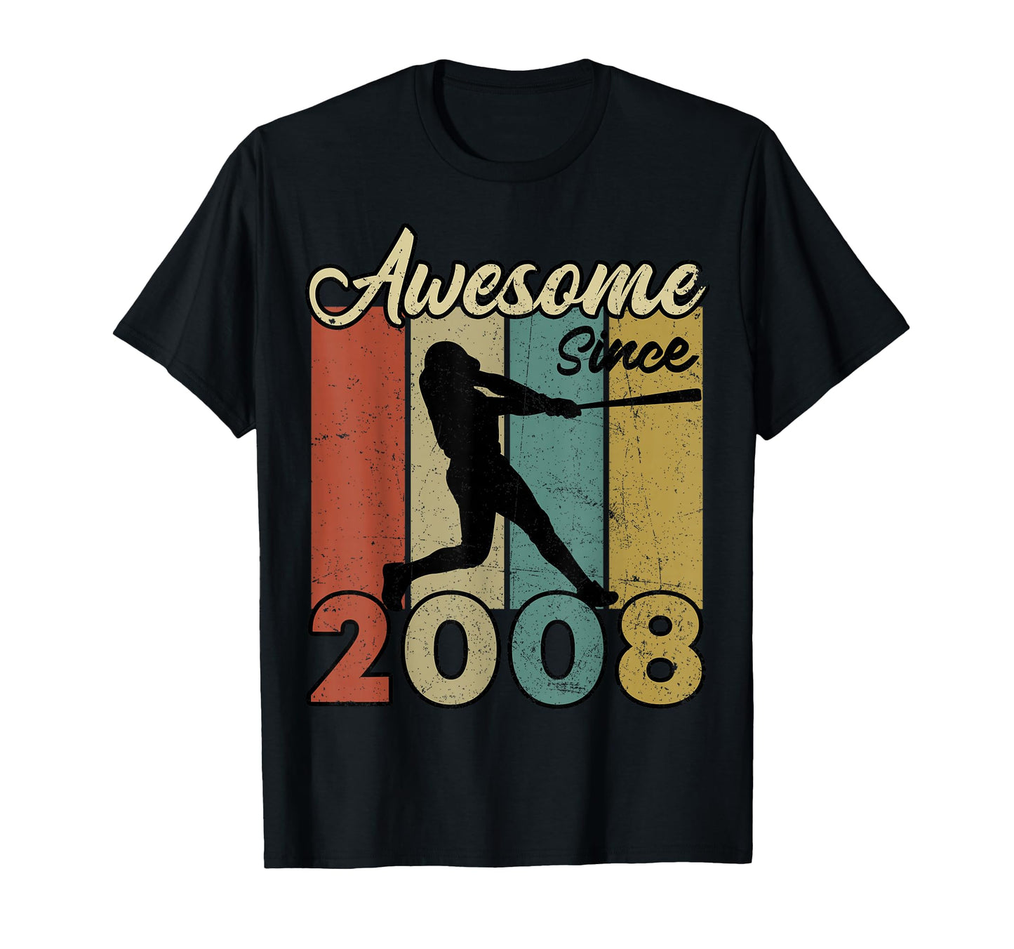 17Th Birthday Awesome Since 2008 T-Shirt - Minimalist Print Unisex - T-Shirt, Sweatshirt, Hoodie