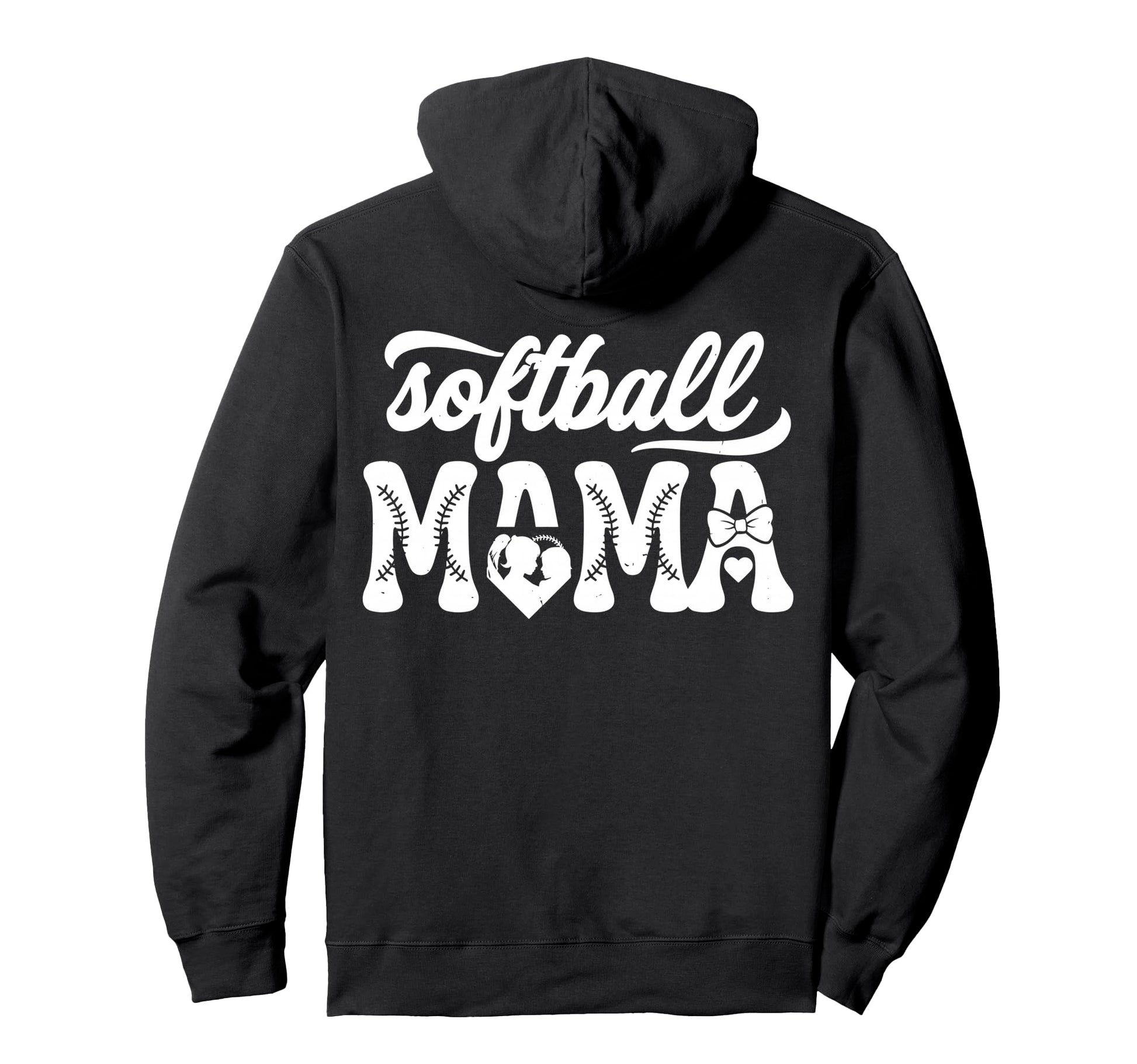 Softball Mama Leopard Coquette Bow Mom Hoodie - Custom Art Print Men Women - T-Shirt, Sweatshirt, Hoodie