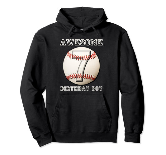 7 Years Old Baseball Themed 7Th Hoodie - Streetwear Style Men Women - T-Shirt, Sweatshirt, Hoodie