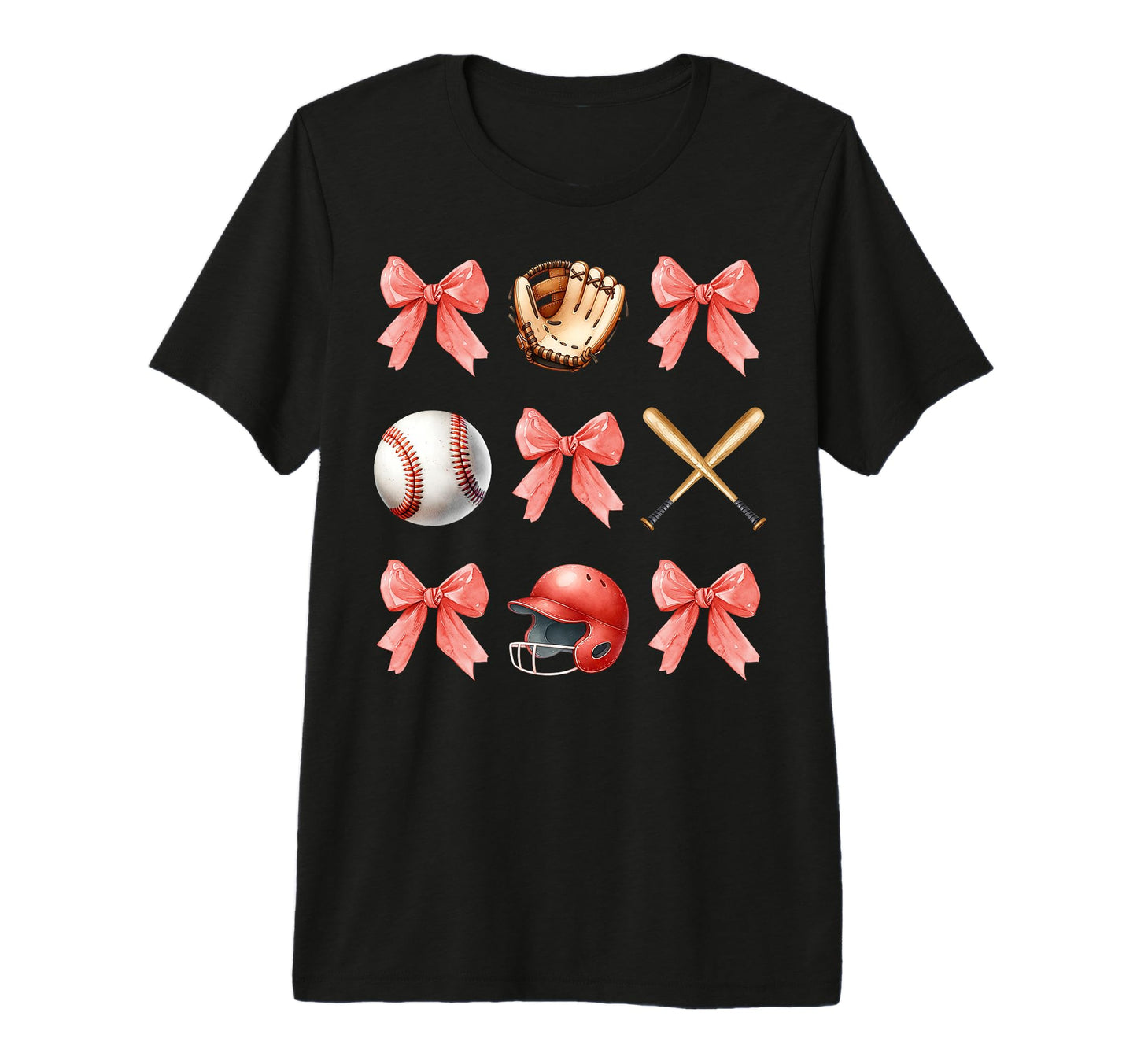 4Th July Coquette Baseball Bows American T-Shirt - Novelty Apparel Unisex - T-Shirt, Sweatshirt, Hoodie