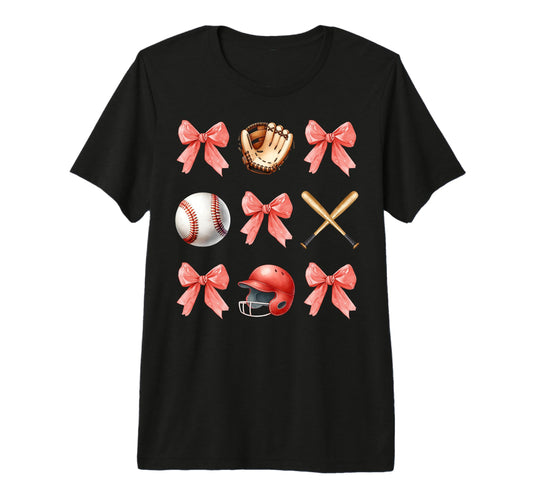 4Th July Coquette Baseball Bows American T-Shirt - Novelty Apparel Unisex - T-Shirt, Sweatshirt, Hoodie
