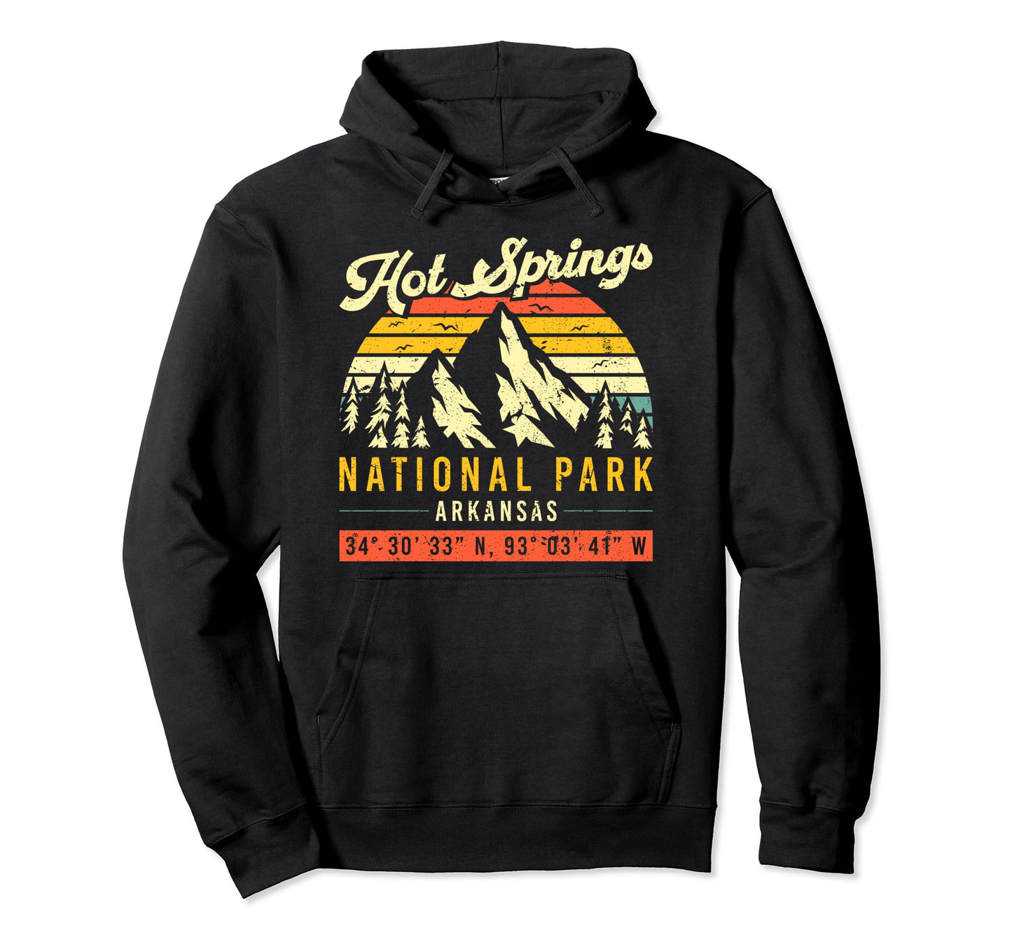 Hot Springs Arkansas National Park Hoodie - Fun Novelty Design for Adults - T-Shirt, Sweatshirt, Hoodie
