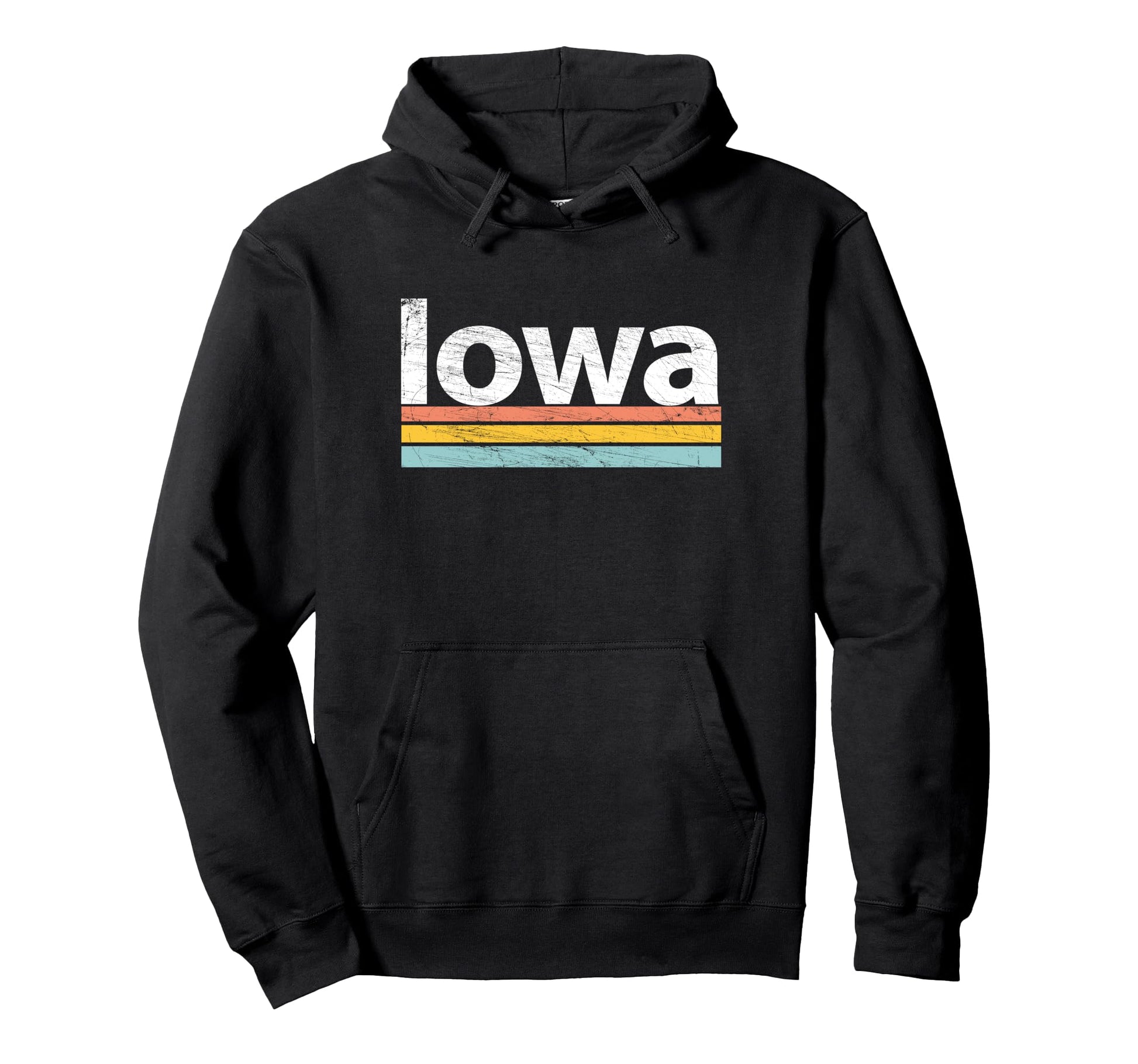 Iowa Worn Stripes Hoodie - Custom Art Print Men Women - T-Shirt, Sweatshirt, Hoodie
